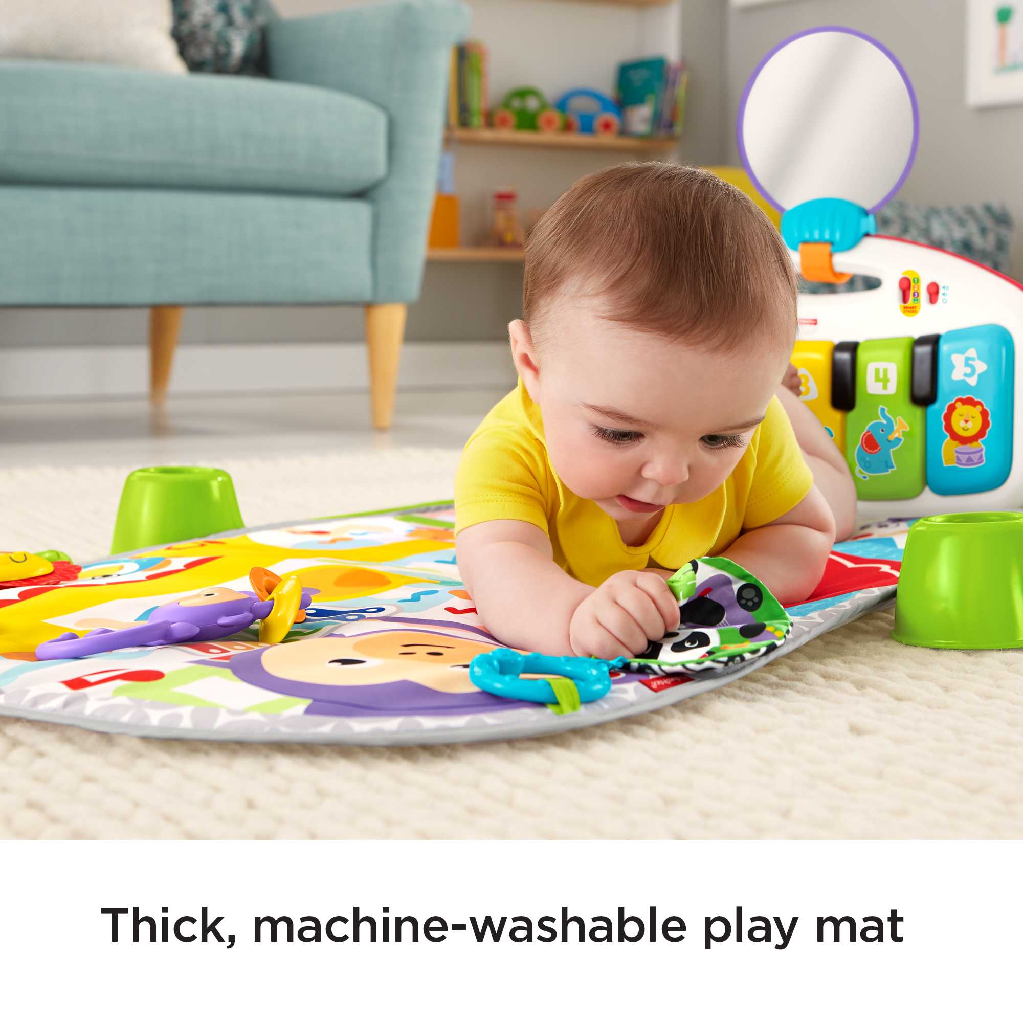 Fisher-Price Deluxe Kick & Play Piano Gym - English Version