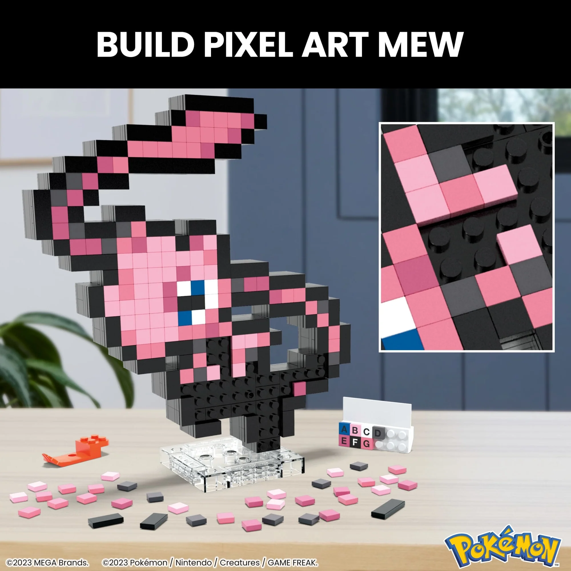 MEGA Pok��mon Mew Building Toy Kit (434 Pieces) Retro Set For Collectors