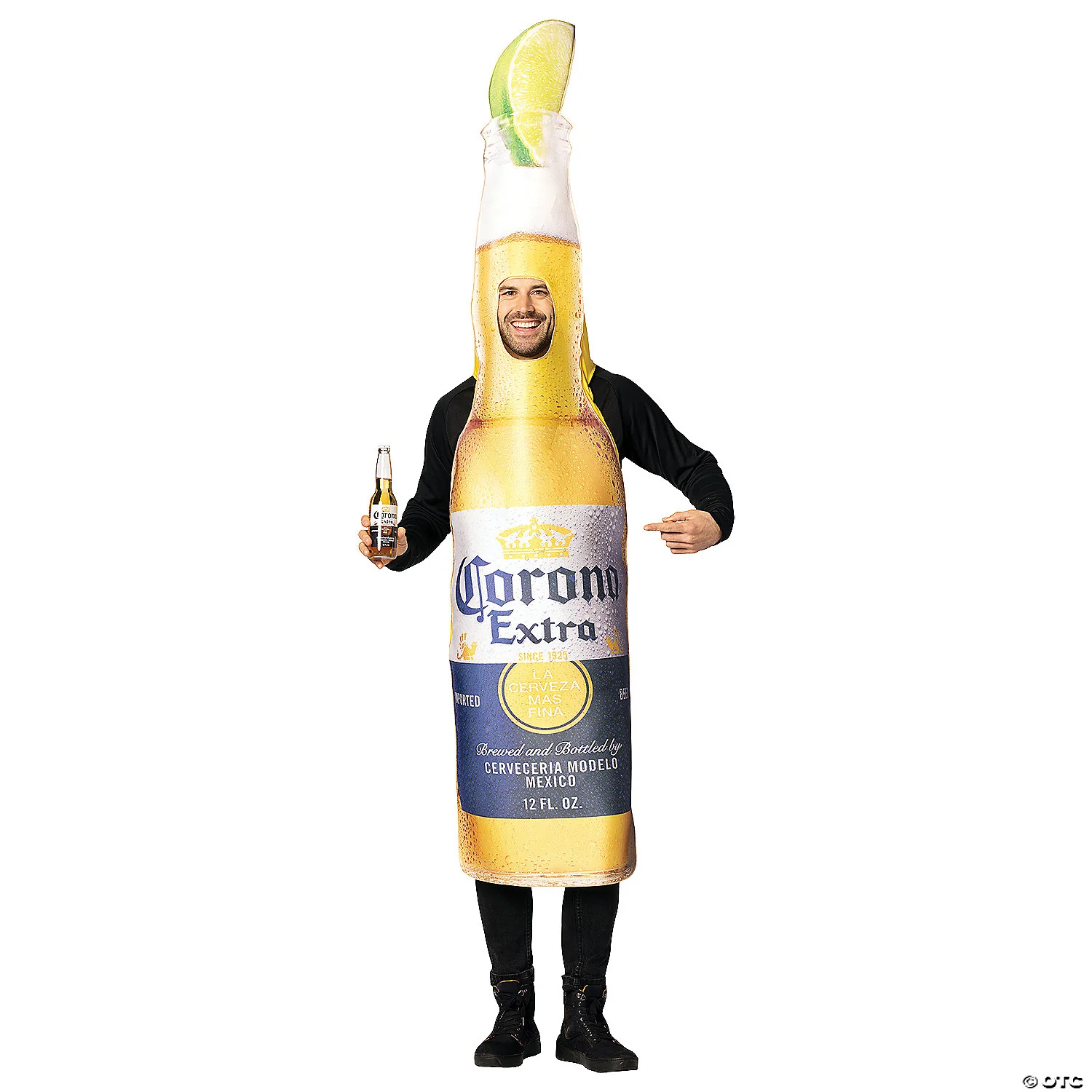Corona Extra Bottle Costume with Lime