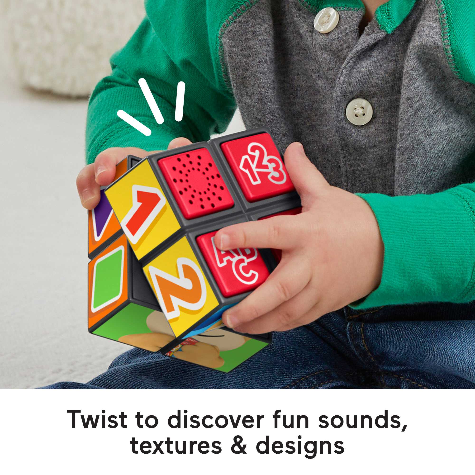 Fisher-Price Baby Learning Toy With Lights And Music, Puppy's Activity Cube - French Version