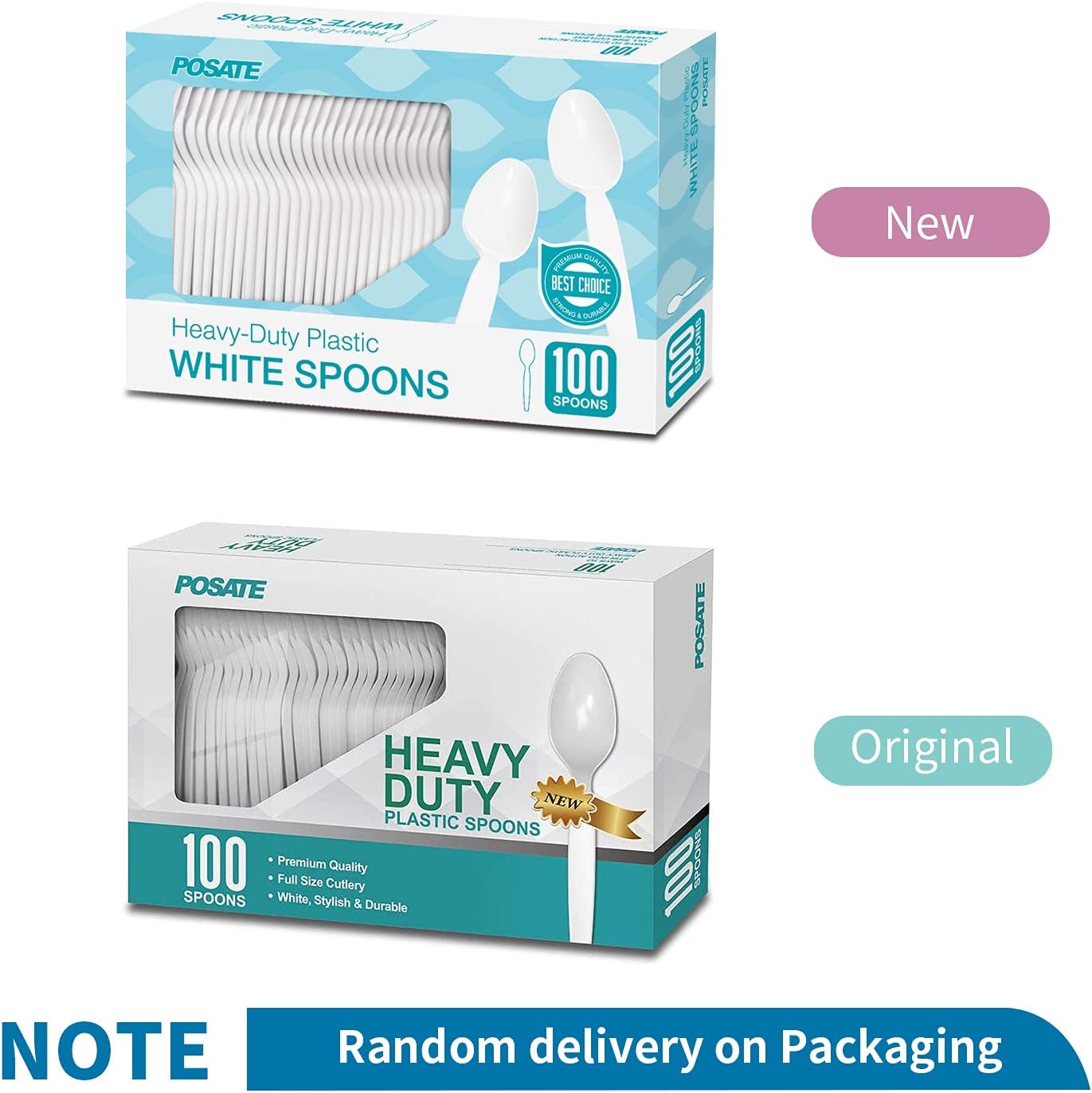 POSATE Clear Knives, Heavy-Duty Crystal (100 Knives)