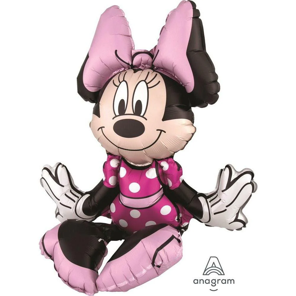 Anagram Minnie Mouse Sitting Shape Foil Balloon 1ct