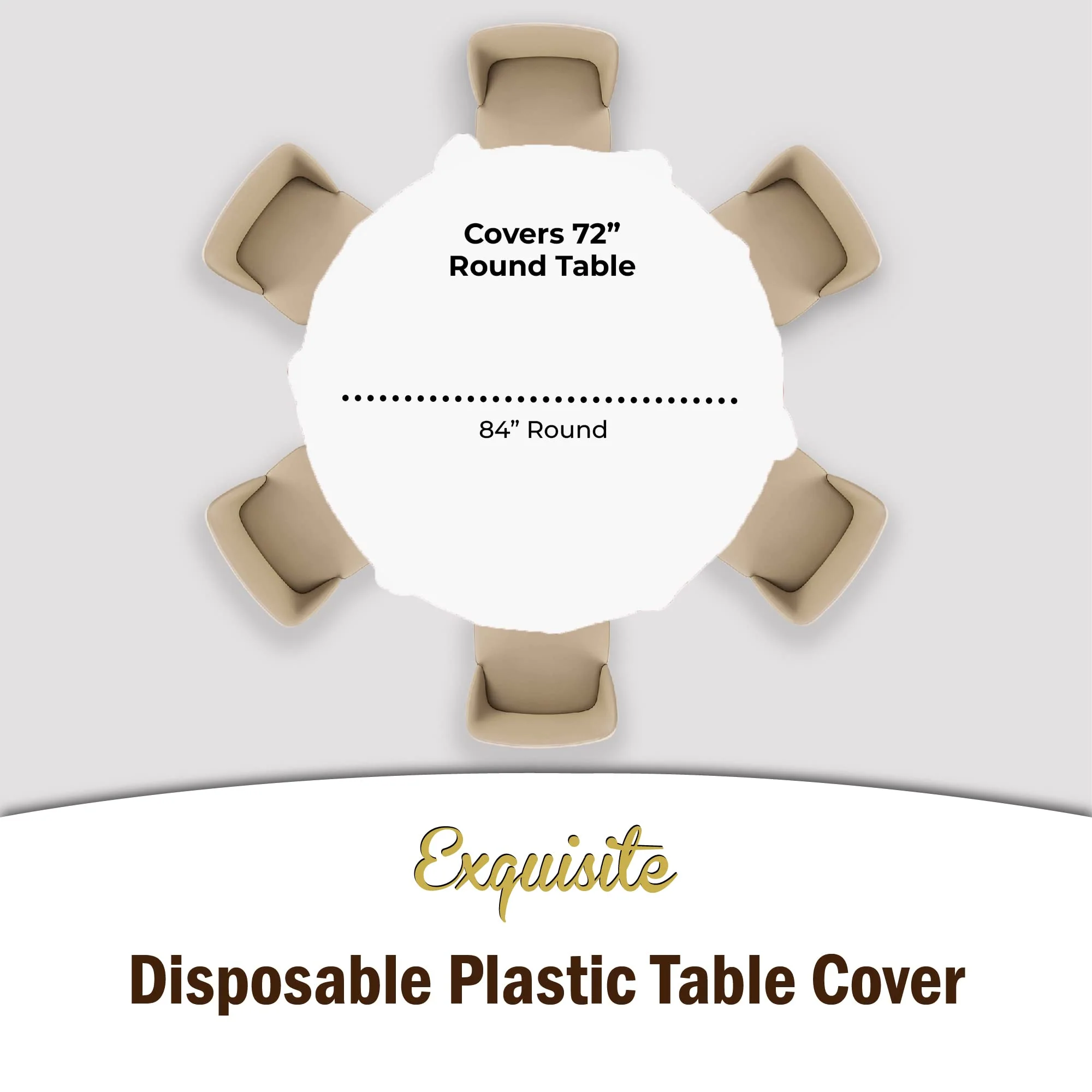 Premium Round White Table Cover