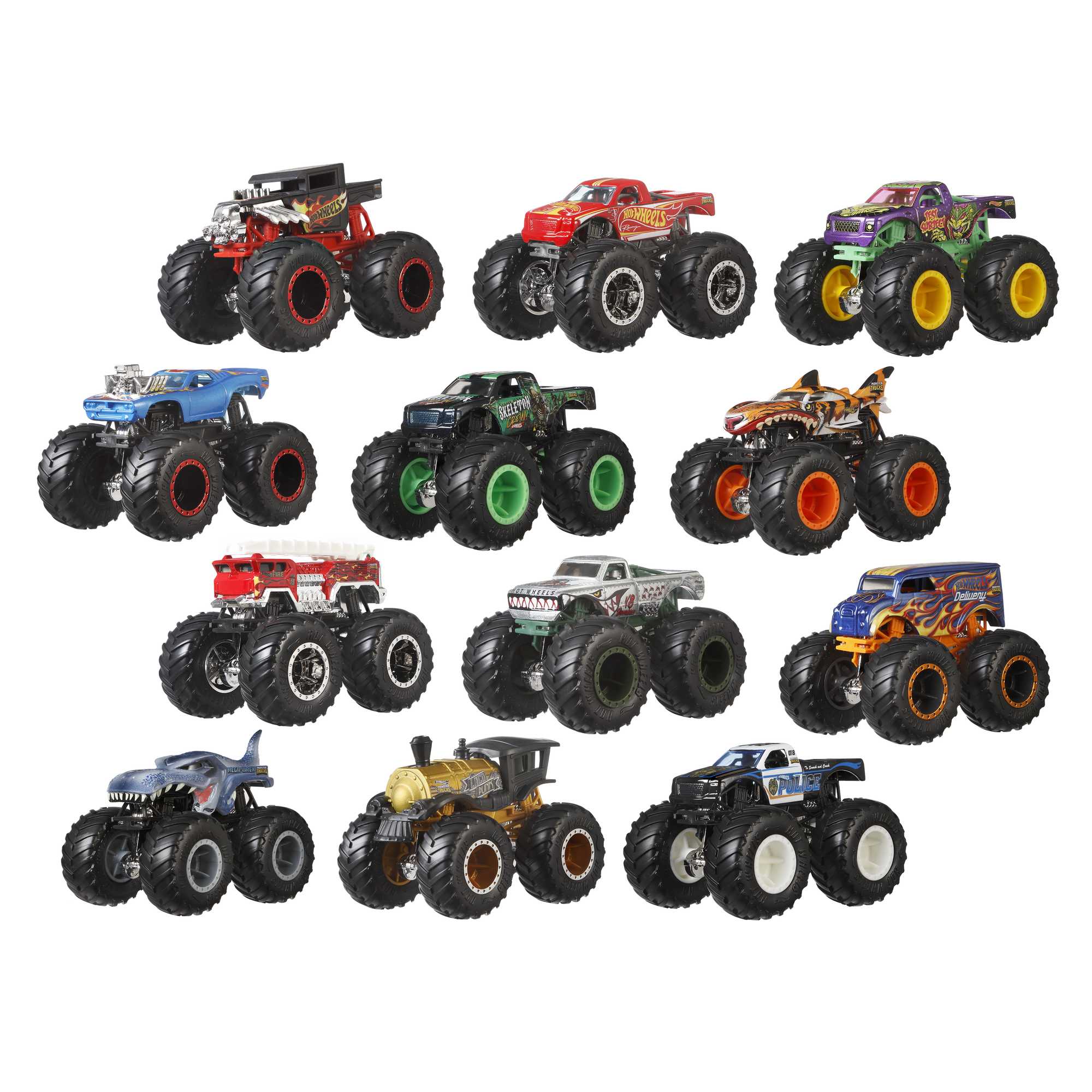Hot Wheels Monster Trucks Assortiment 12?V��hicules Chaos Ultime