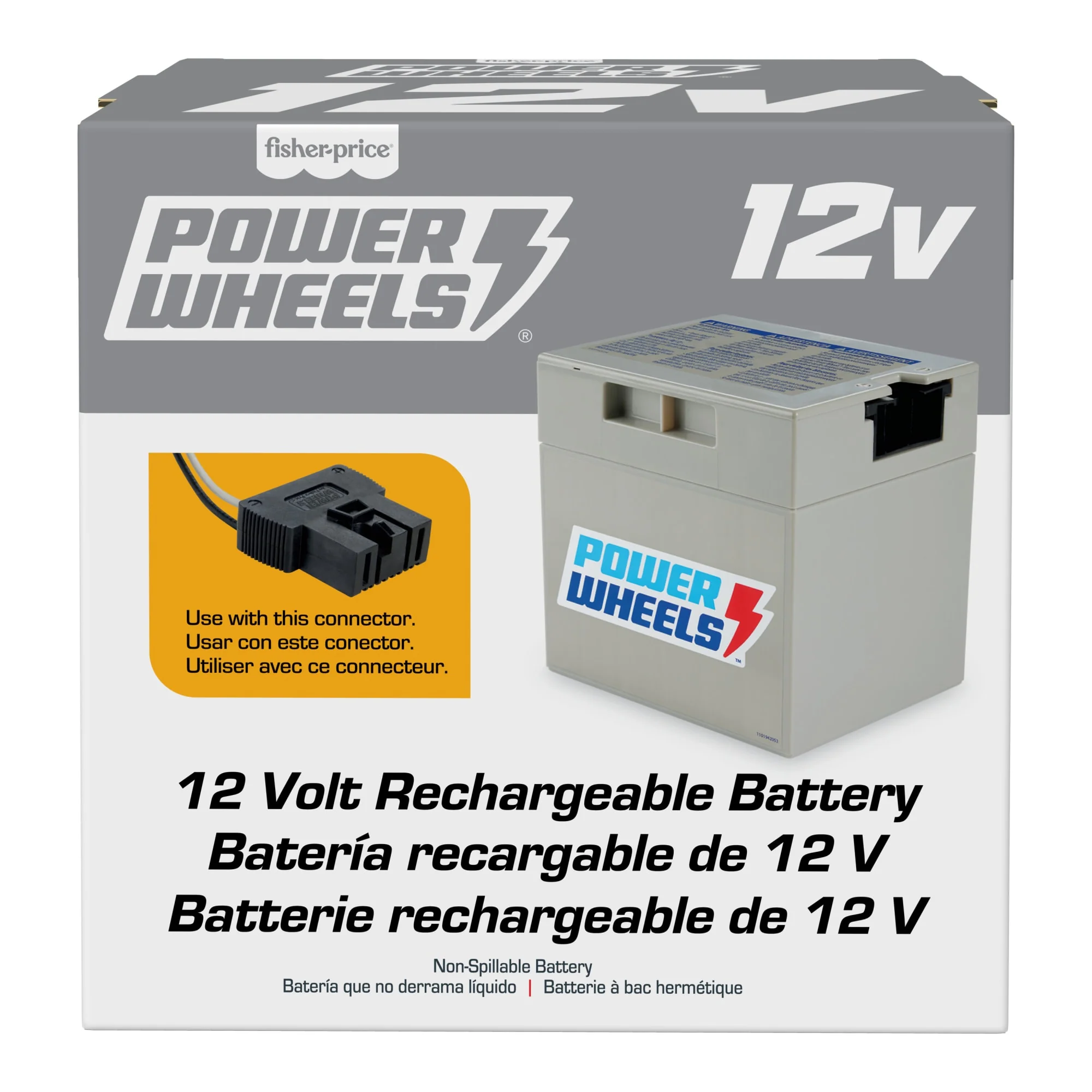 Power Wheels 12-Volt Rechargeable Replacement Battery
