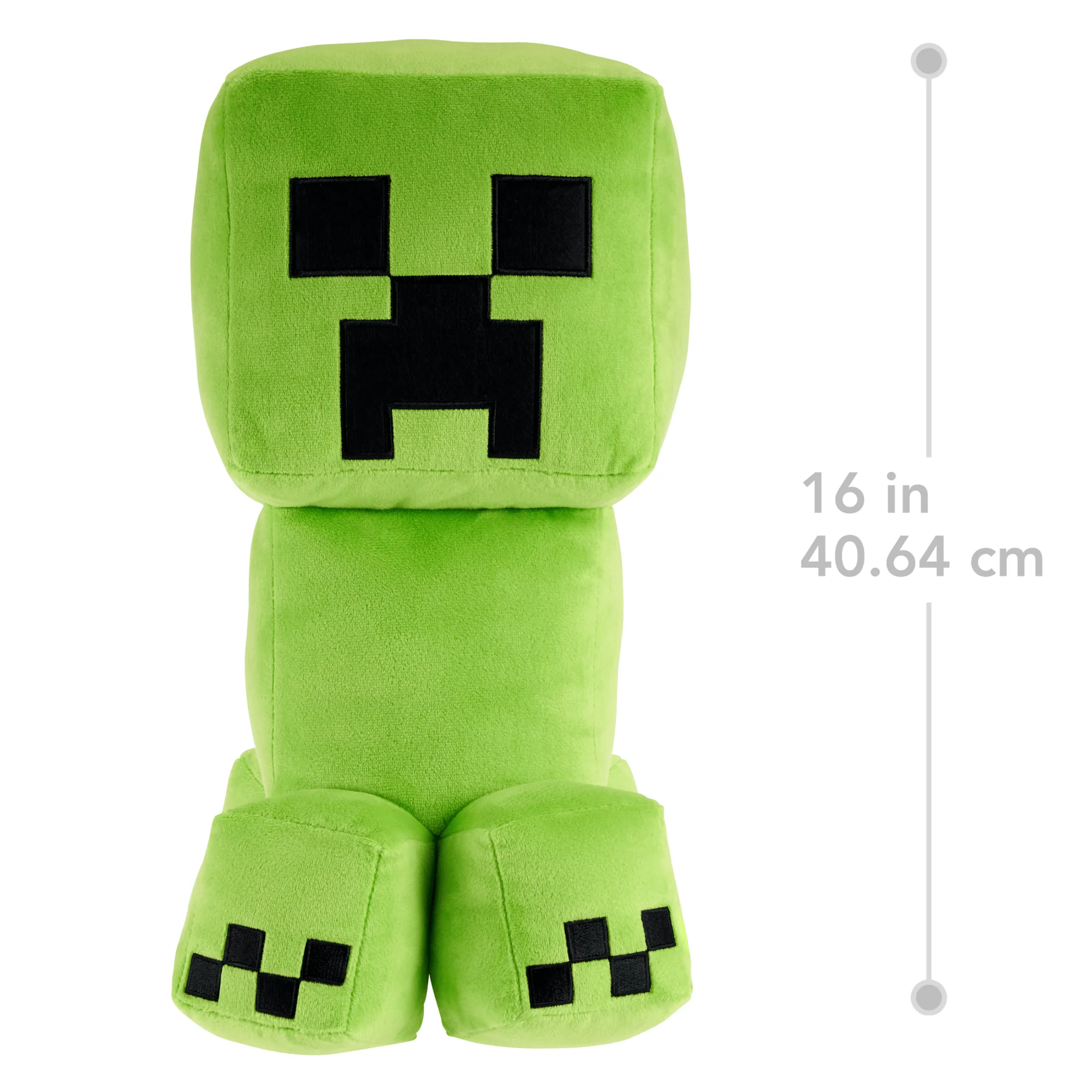 Minecraft Creeper 16-in Scale Jumbo Plush Figure, Pixelated Design