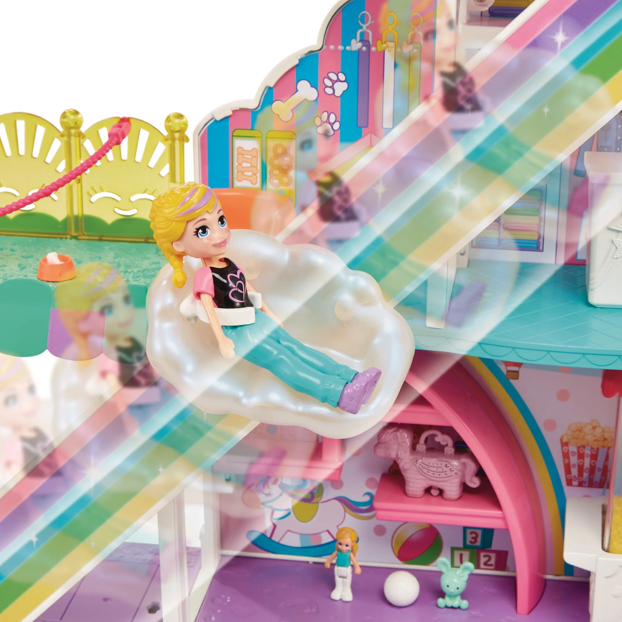 Polly Pocket Sweet Adventures Rainbow Mall Playset