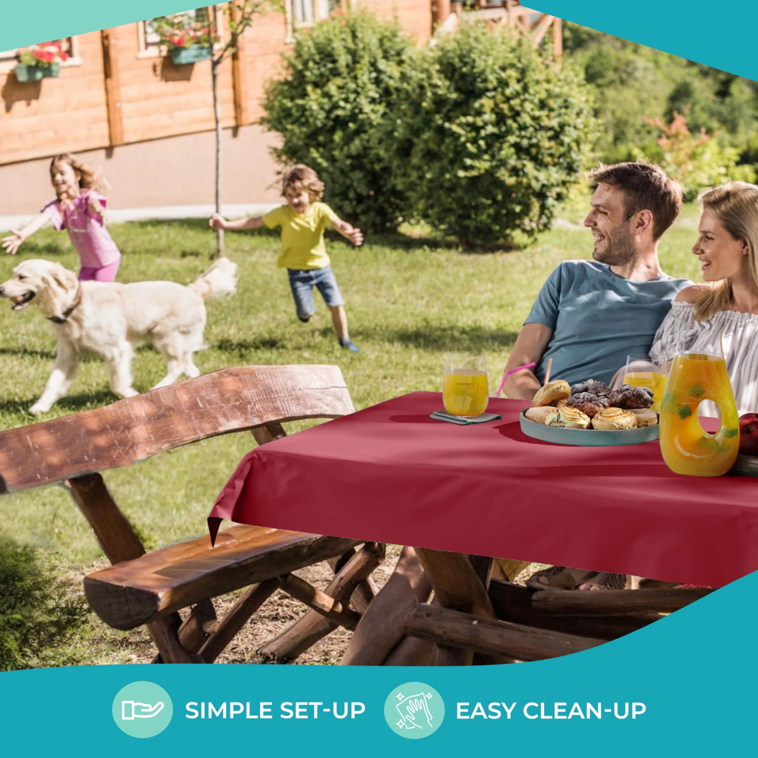 40 In. x 300 Ft. Premium Burgundy Table Roll