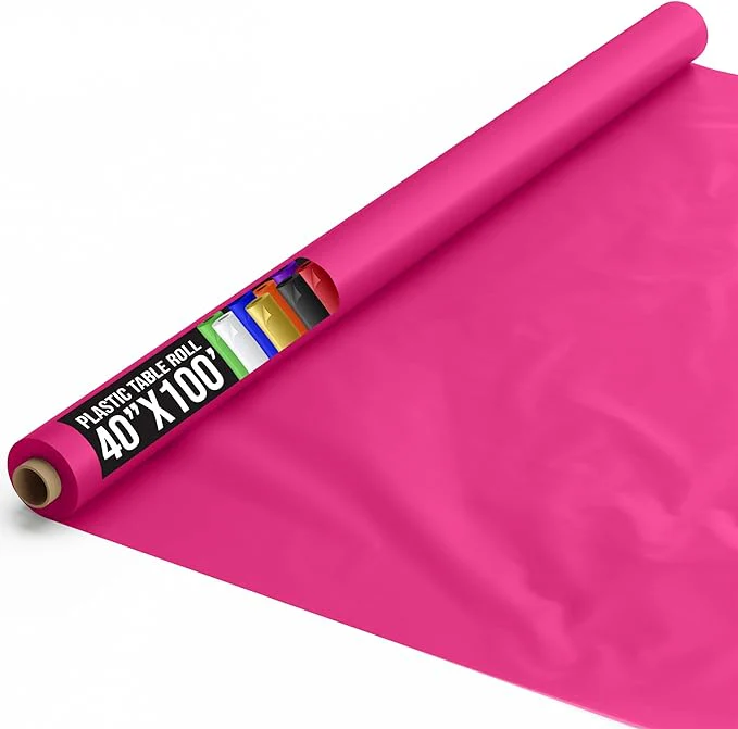 40 In. x 100 Ft. Hot Pink Table Roll
