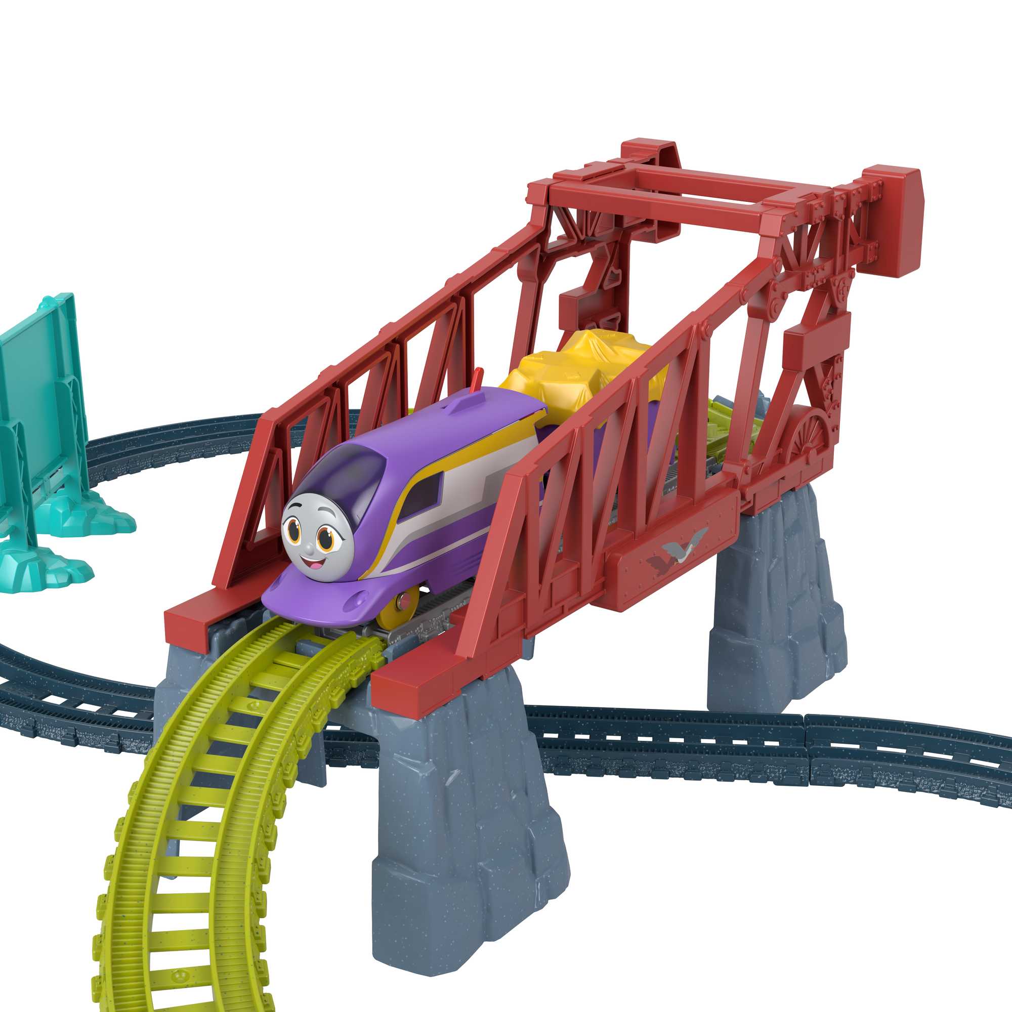 Thomas And Friends Vicarstown Bridge Train Set, Figure-8 Track Set With Motorized Kana Engine