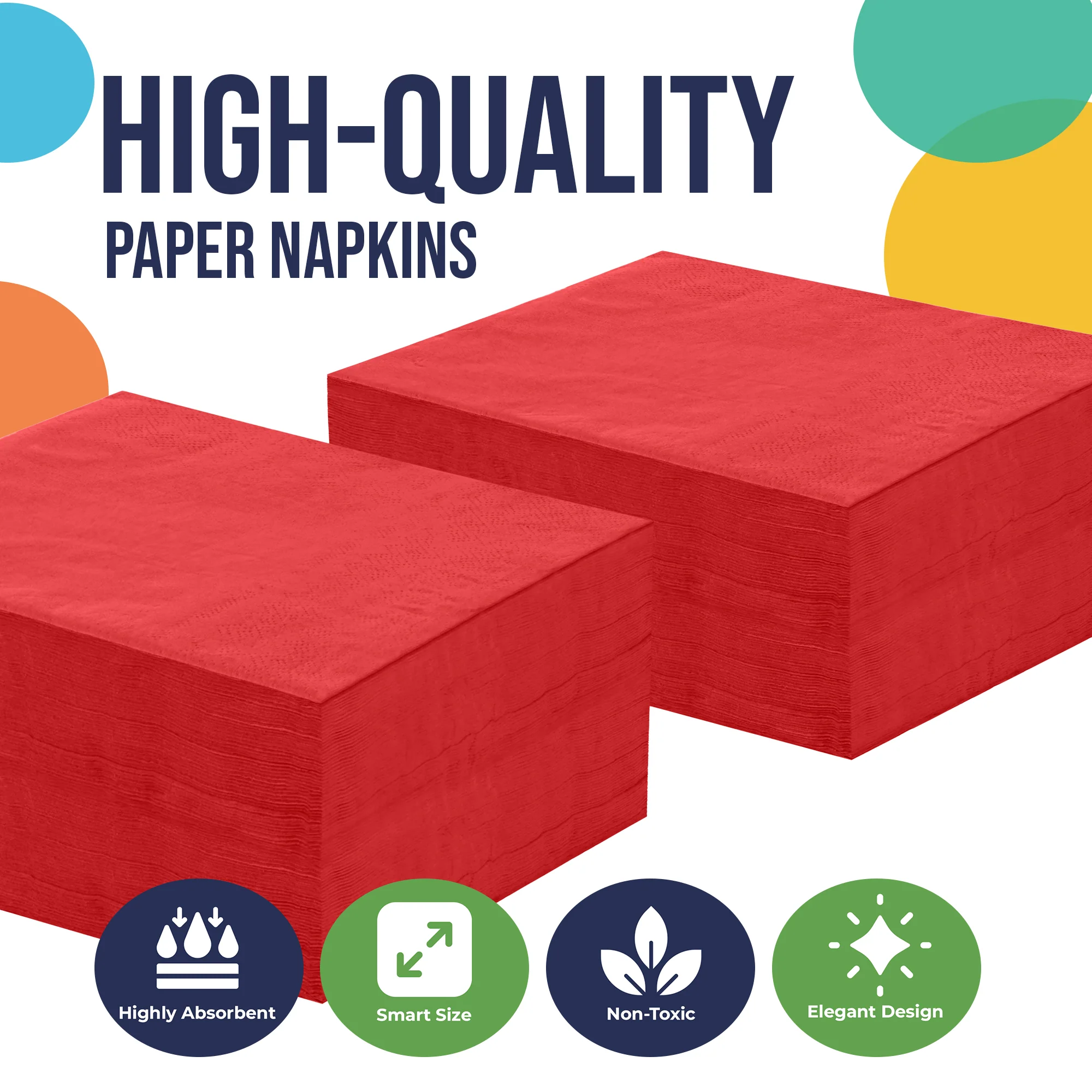 Red Luncheon Napkins | 20 Count