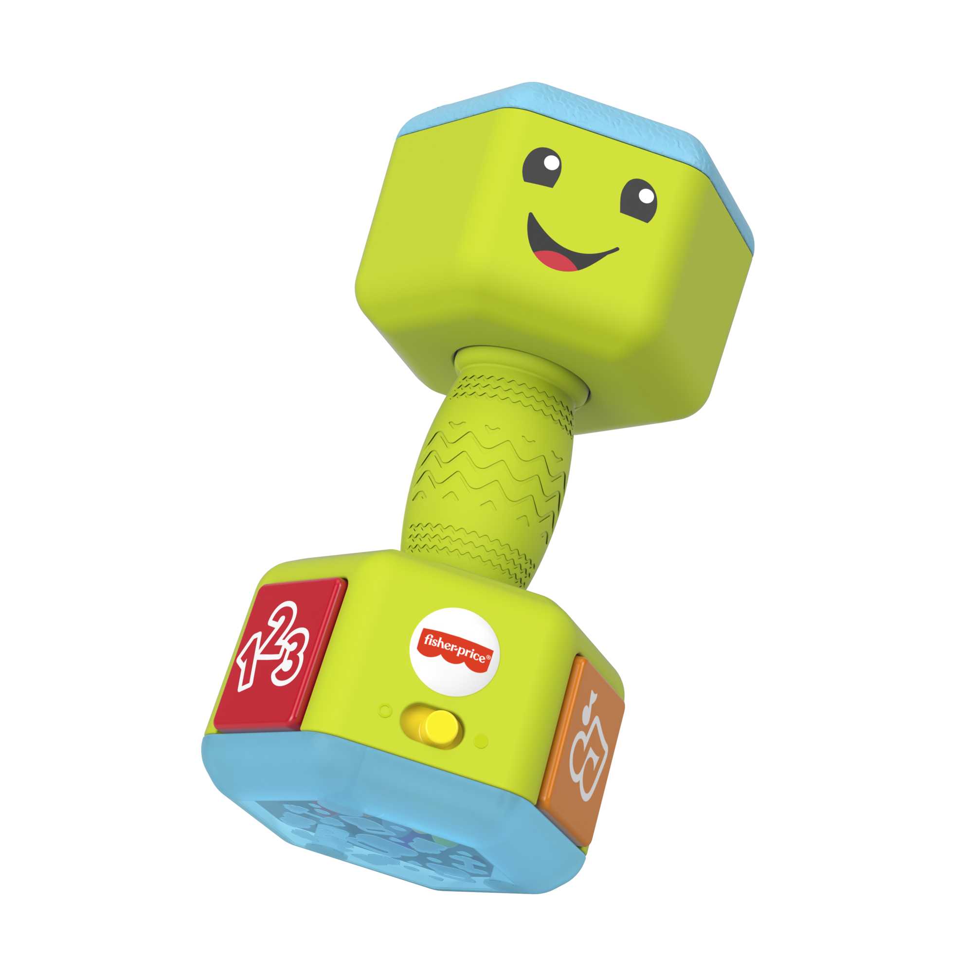 Fisher-Price Laugh & Learn Countin�� Reps Dumbbell Musical Rattle Toy For Infant & Toddler