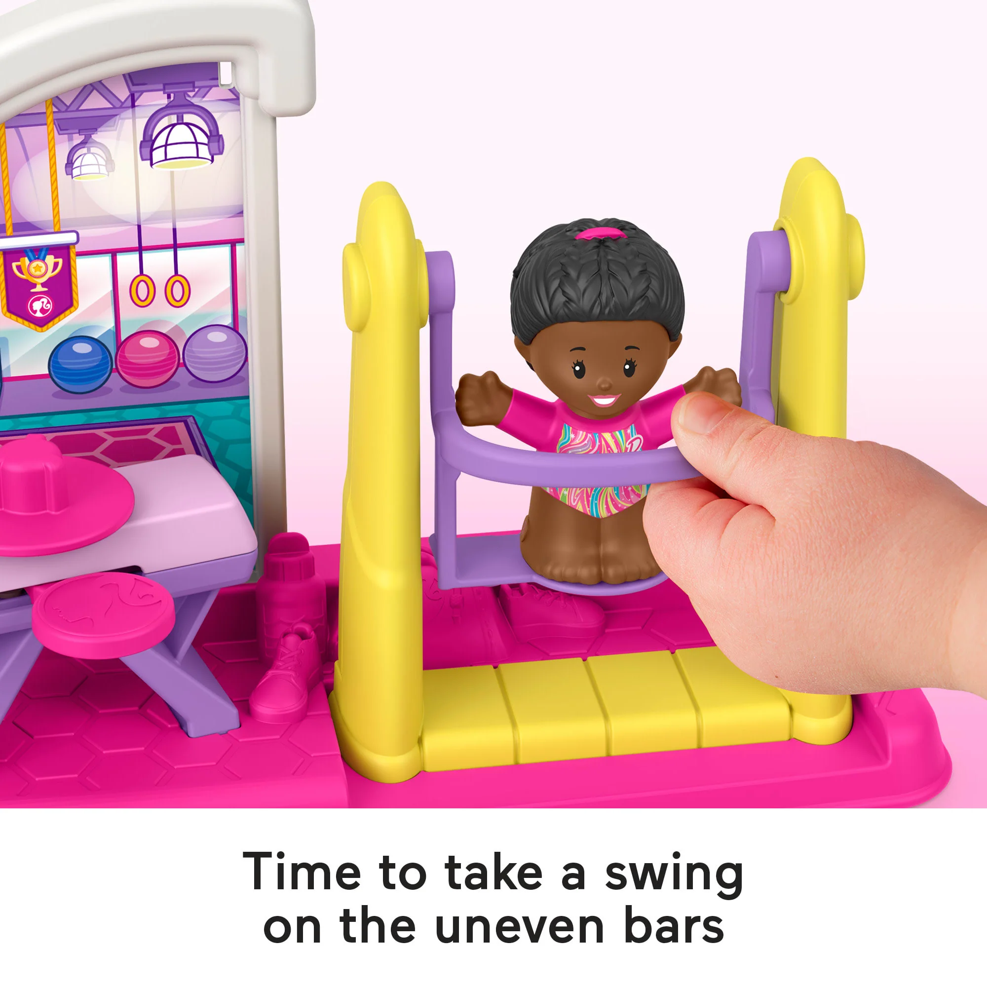 Fisher Price Little People Barbie Gymnastics Playset For Toddlers & Preschool Kids, 1 Figure