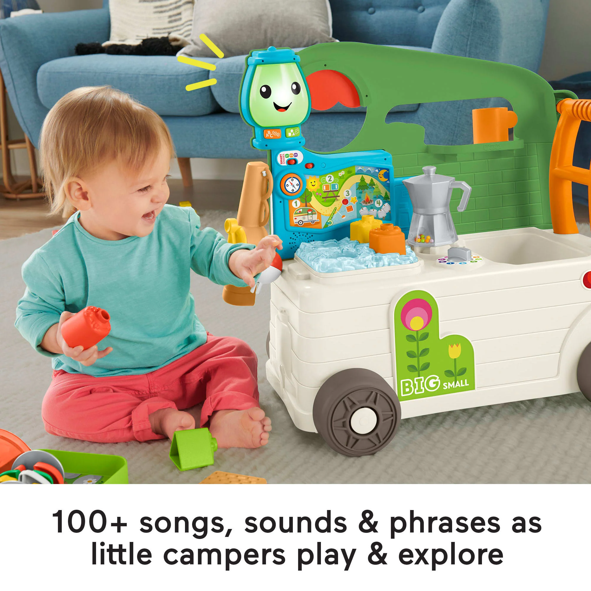 Fisher-Price Laugh & Learn 3-In-1 On-The-Go Camper Infant Walker & Toddler Activity Center
