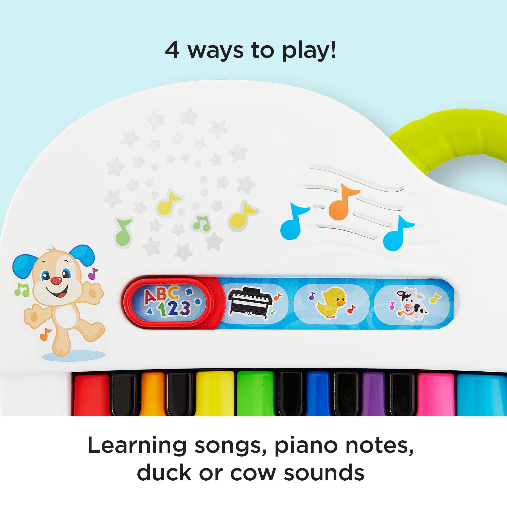 Fisher-Price Laugh & Learn Silly Sounds Light-Up Piano Interactive Toy For Baby & Toddler