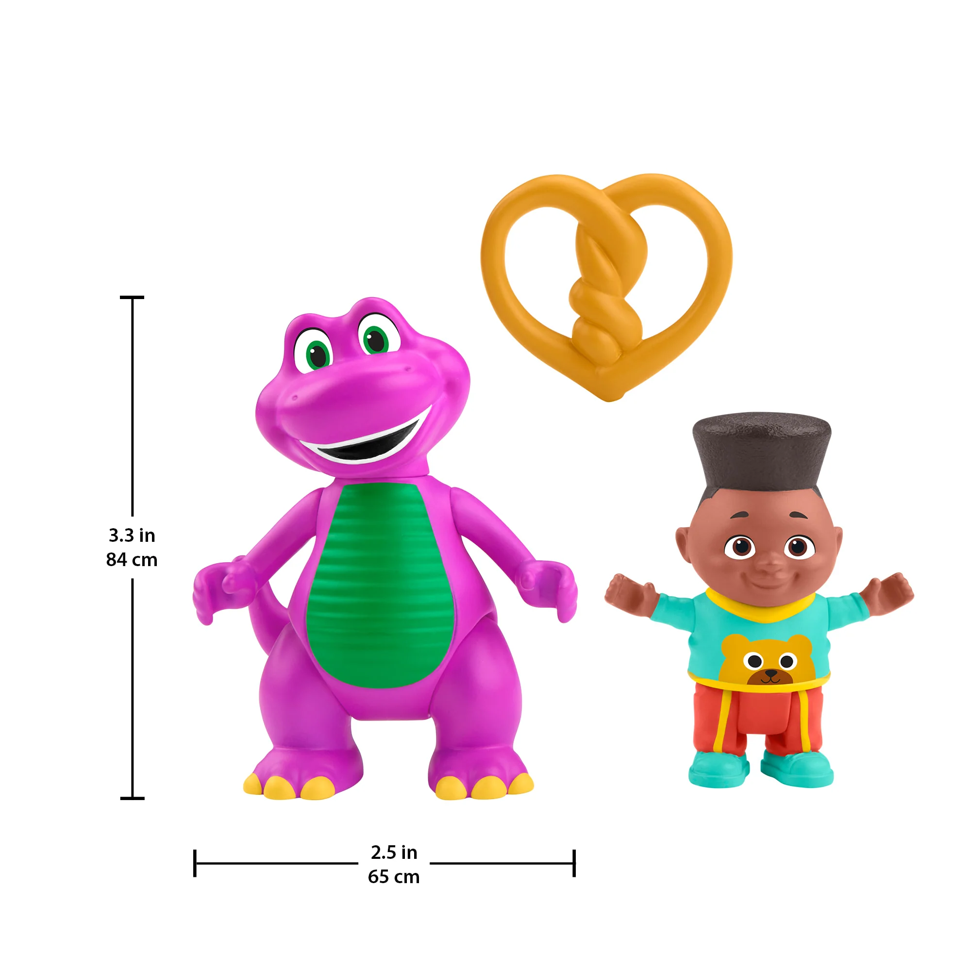 Fisher-Price Barney's World Barney's Friend David & Barney Figure Set For Kids, 3 Toys