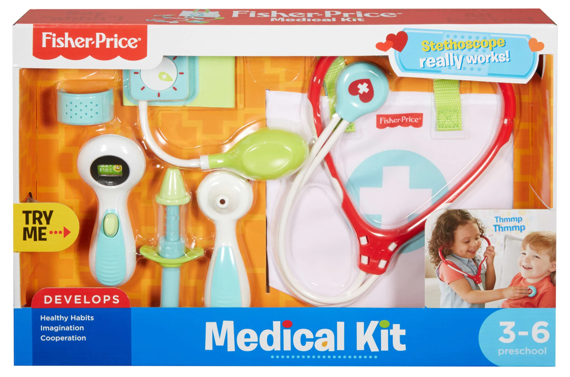 Fisher-Price Medical Toy Set With Doctor Health Bag