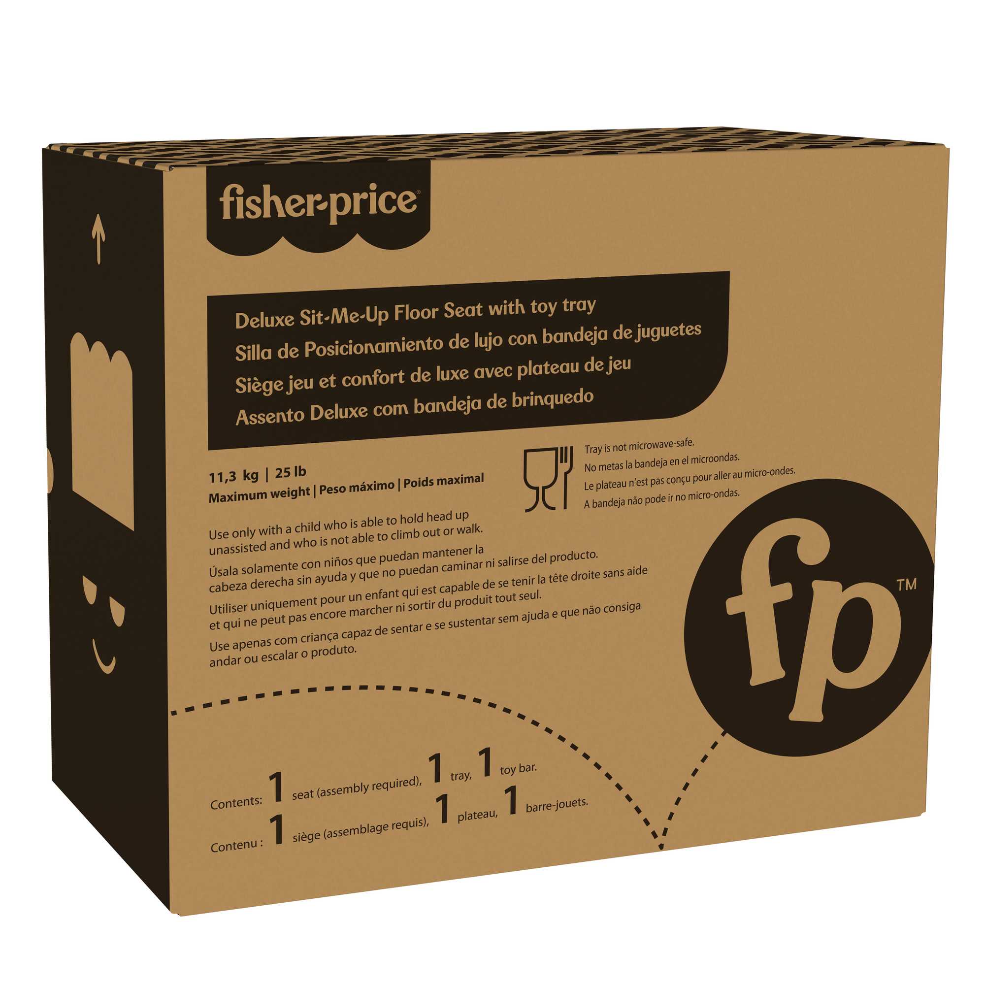 Fisher-Pricedeluxesit-Me-Up Floor Seat Portable Baby Chair With Toy Bar, Rainbow Sprinkles