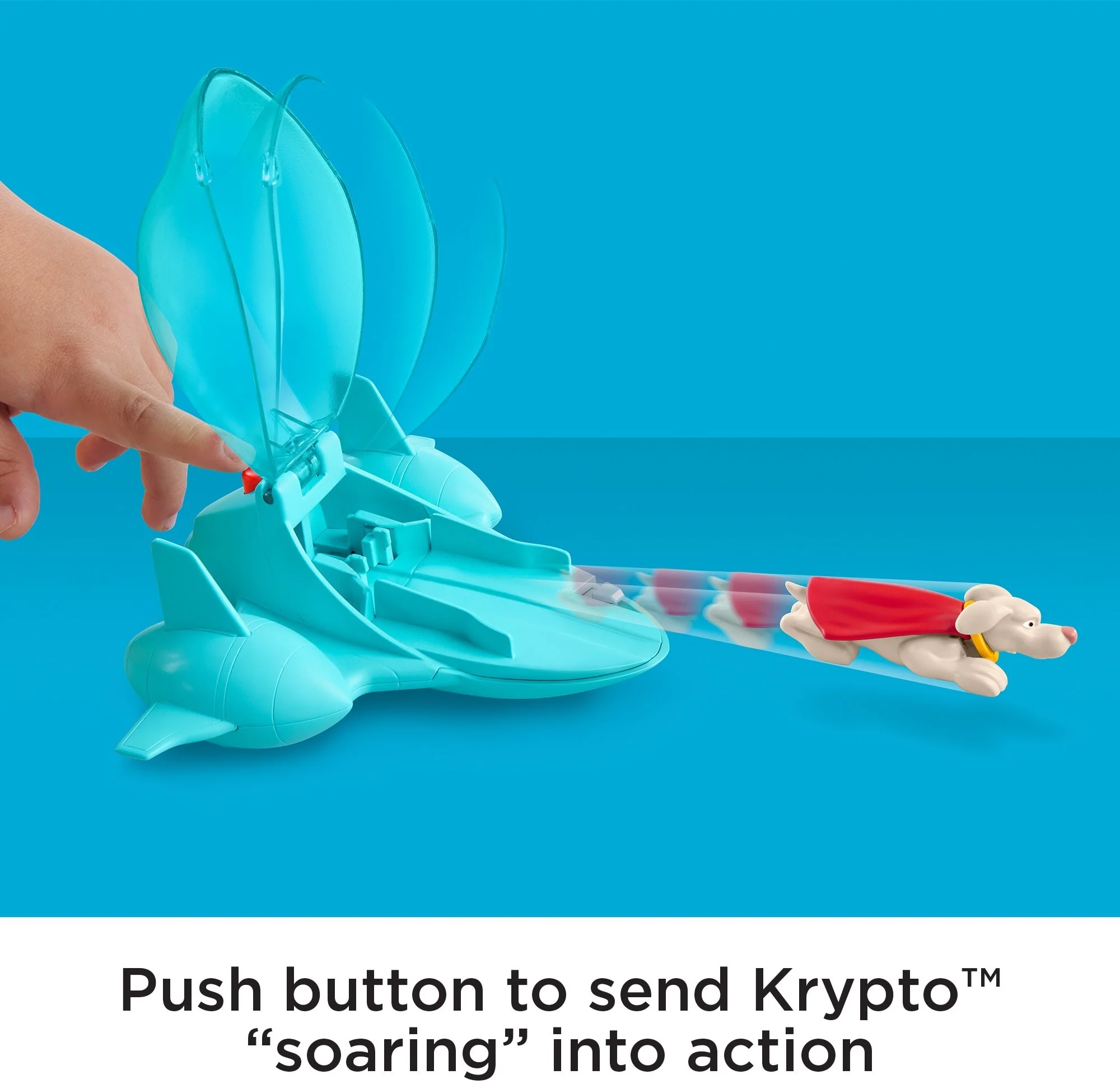 Fisher-Price DC League Of Super-Pets Super Launch Krypto Figure & Invisible Jet Vehicle Set