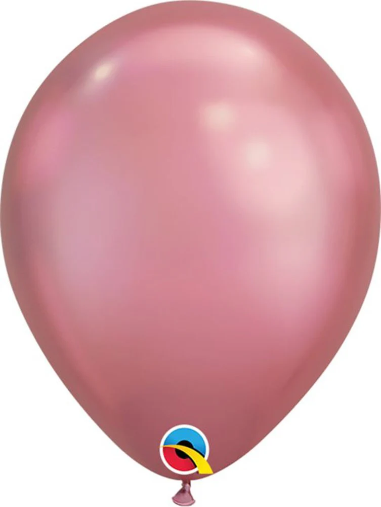 7in Qualatex Chrome Mauve Latex Balloon 100ct