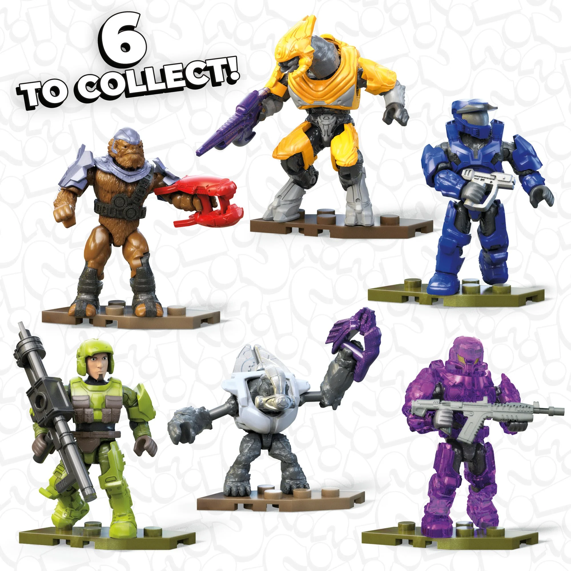 MEGA Halo Universe Collection Series 3, Micro Action Figures Building Toy Kit [Blind Packs]
