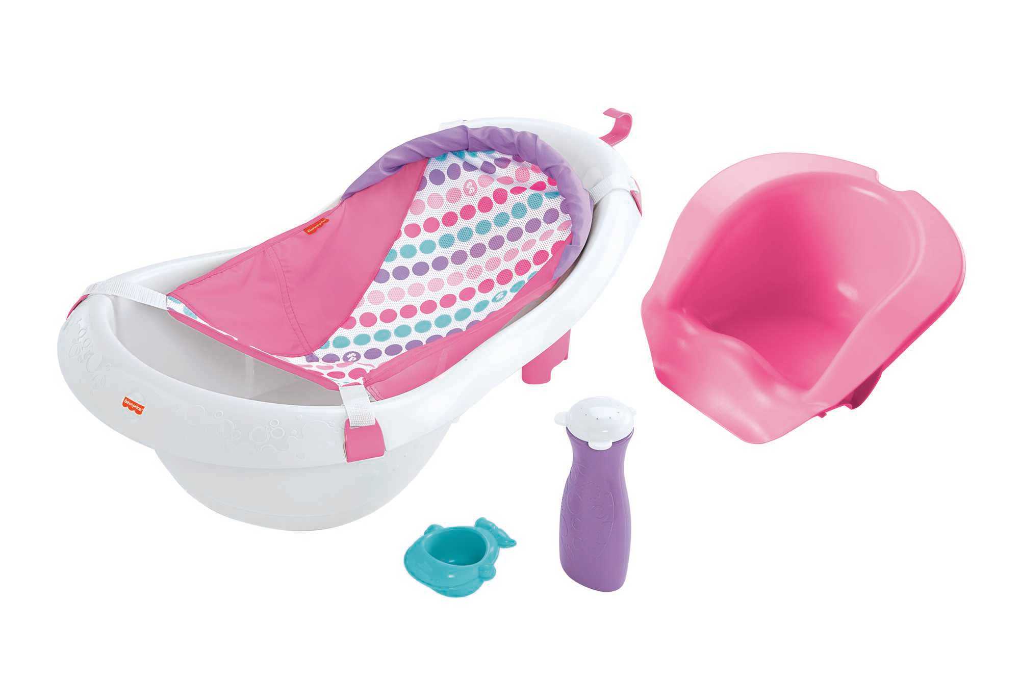 Fisher-Price 4-In-1 Sling 'n Seat Baby Bath Tub  Pink