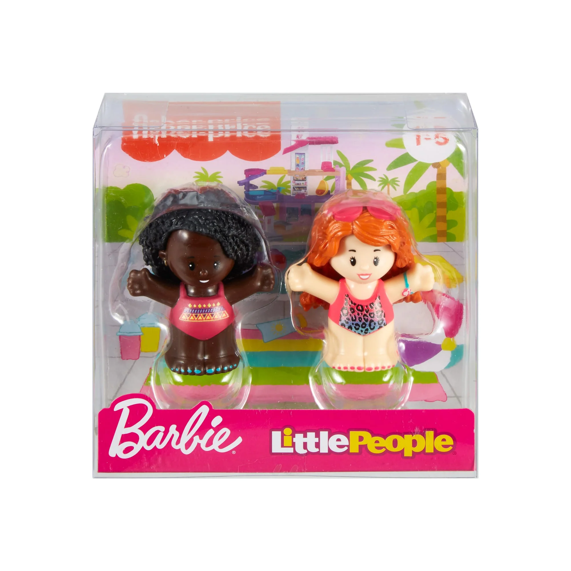 Fisher-Price Little People Barbie Swimming Figure Pack, 2 Characters For Toddlers