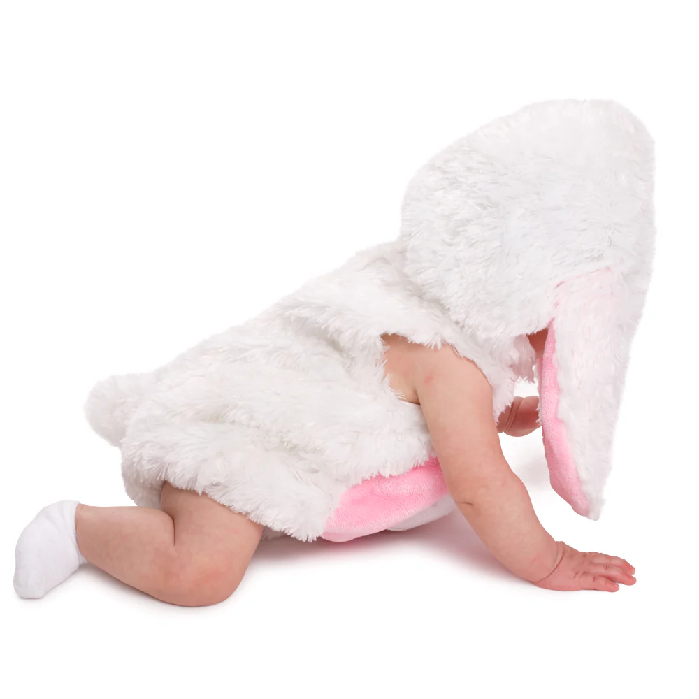 Plush Pink & White Bunny Costume
