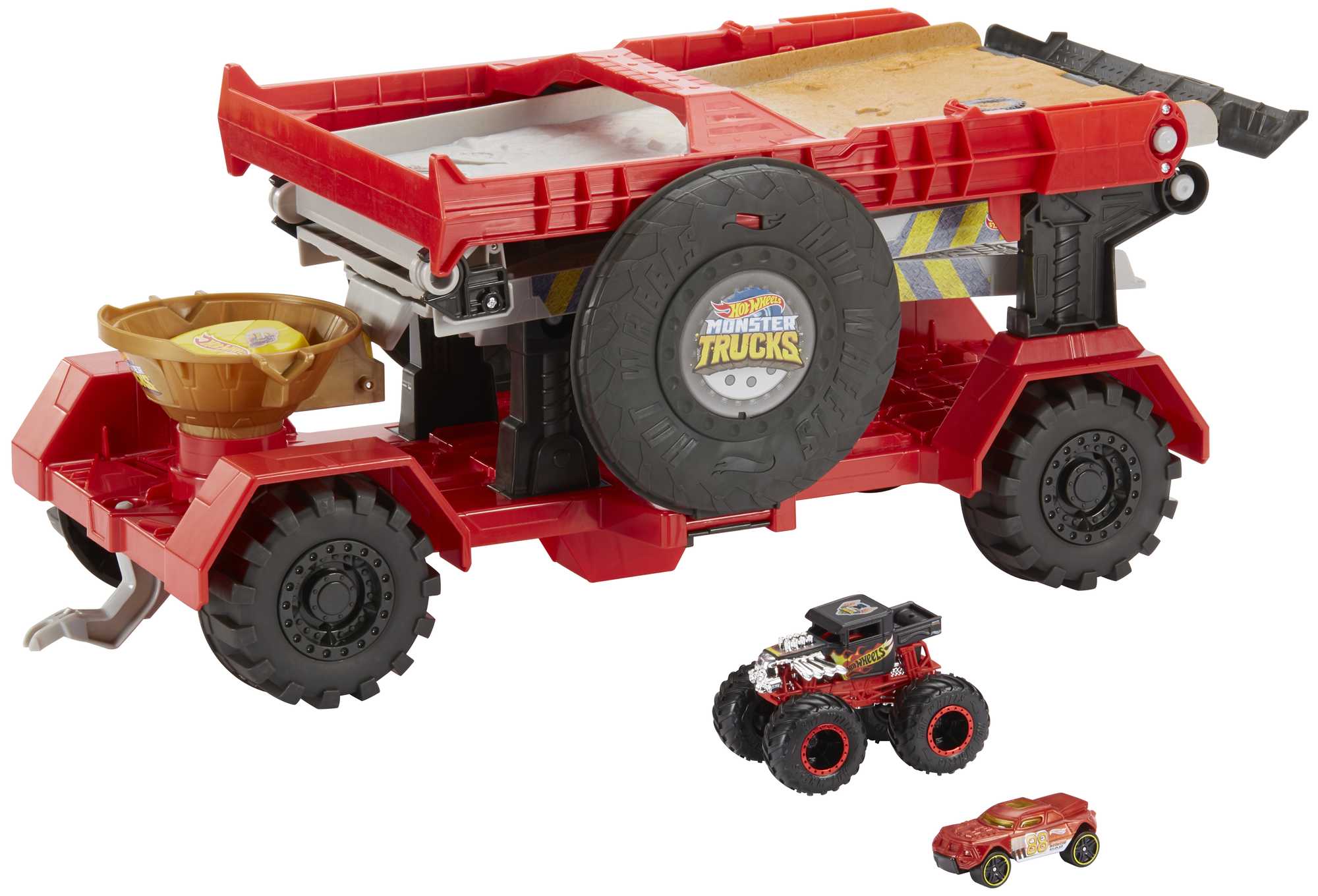 Hot Wheels Monster Trucks Downhill Race & Go Play Set