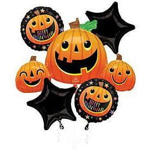 Anagram Smiley Halloween Pumpkin Bouquet Foil Balloons