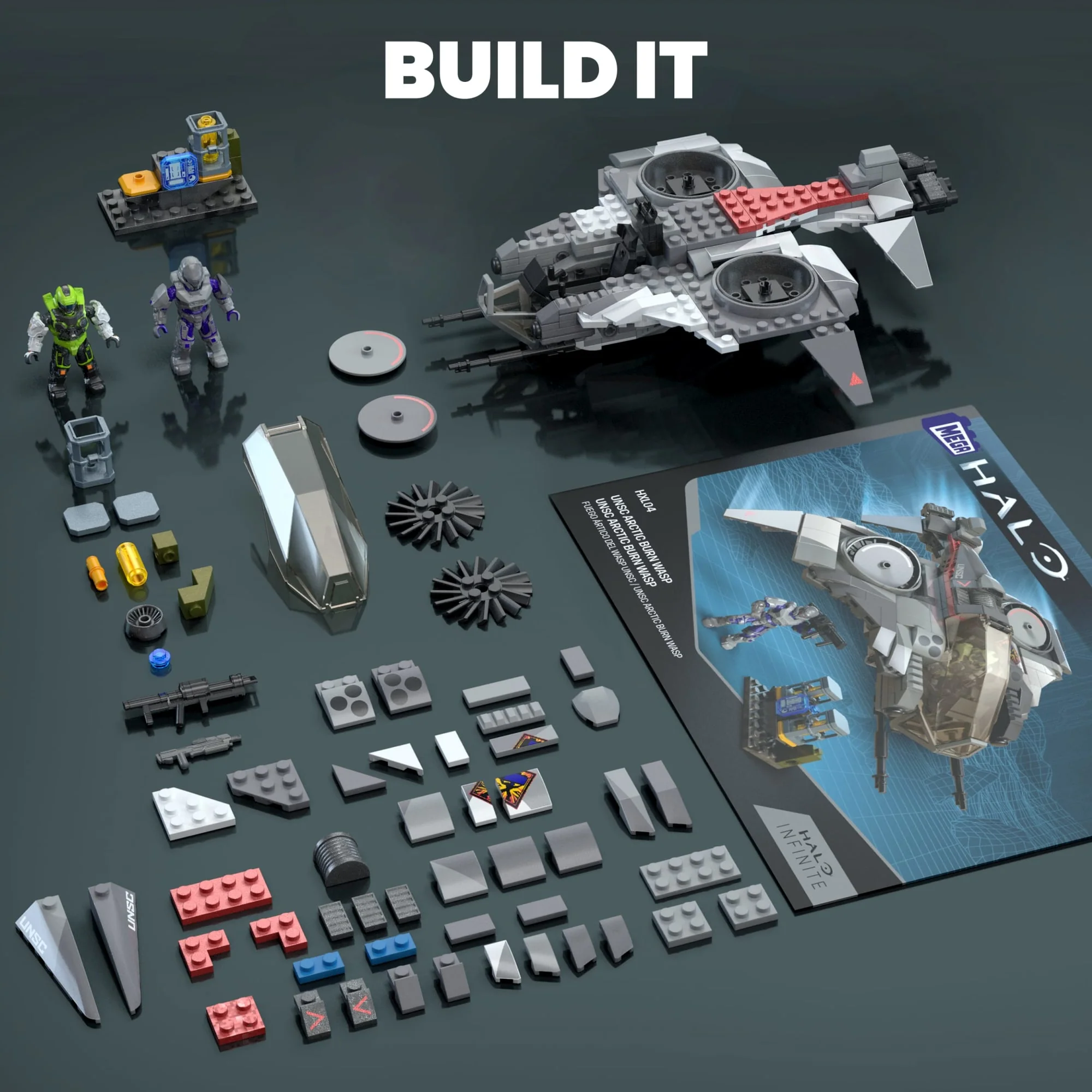 MEGA Halo UNSC Arctic Burn Wasp Building Toy Kits (342 Pieces) For Adults