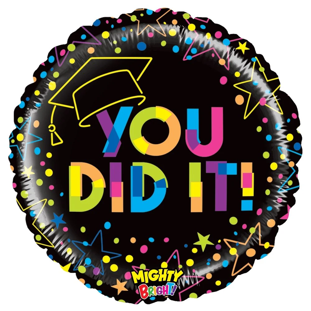 Betallic Mighty Colorful You Did It 21 inch Mighty Bright Balloon Packaged 1ct