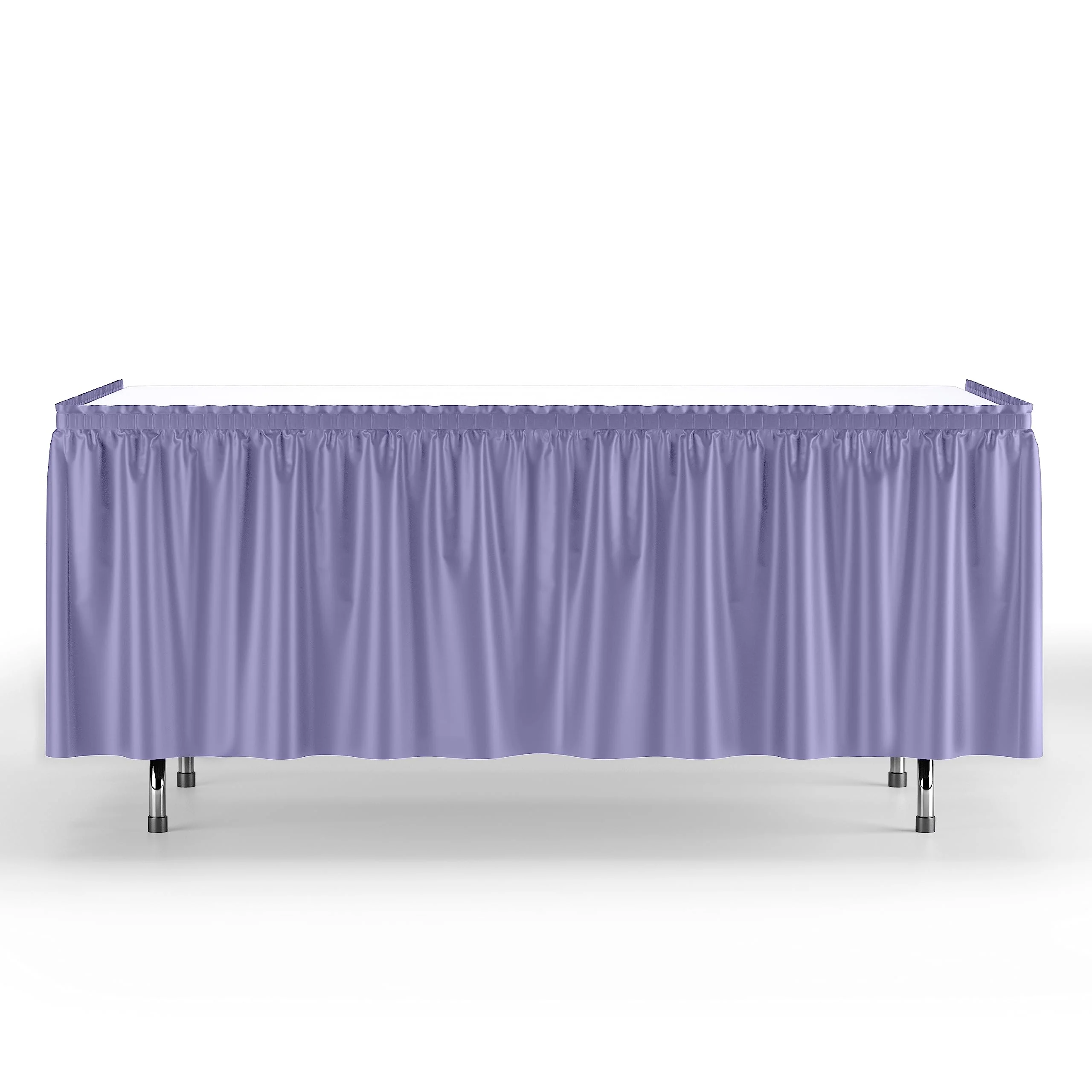 Lavender Plastic Table Skirt