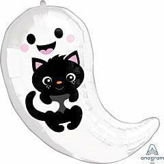 Anagram Ghost & Kitty Cuties 19in Foil Balloon