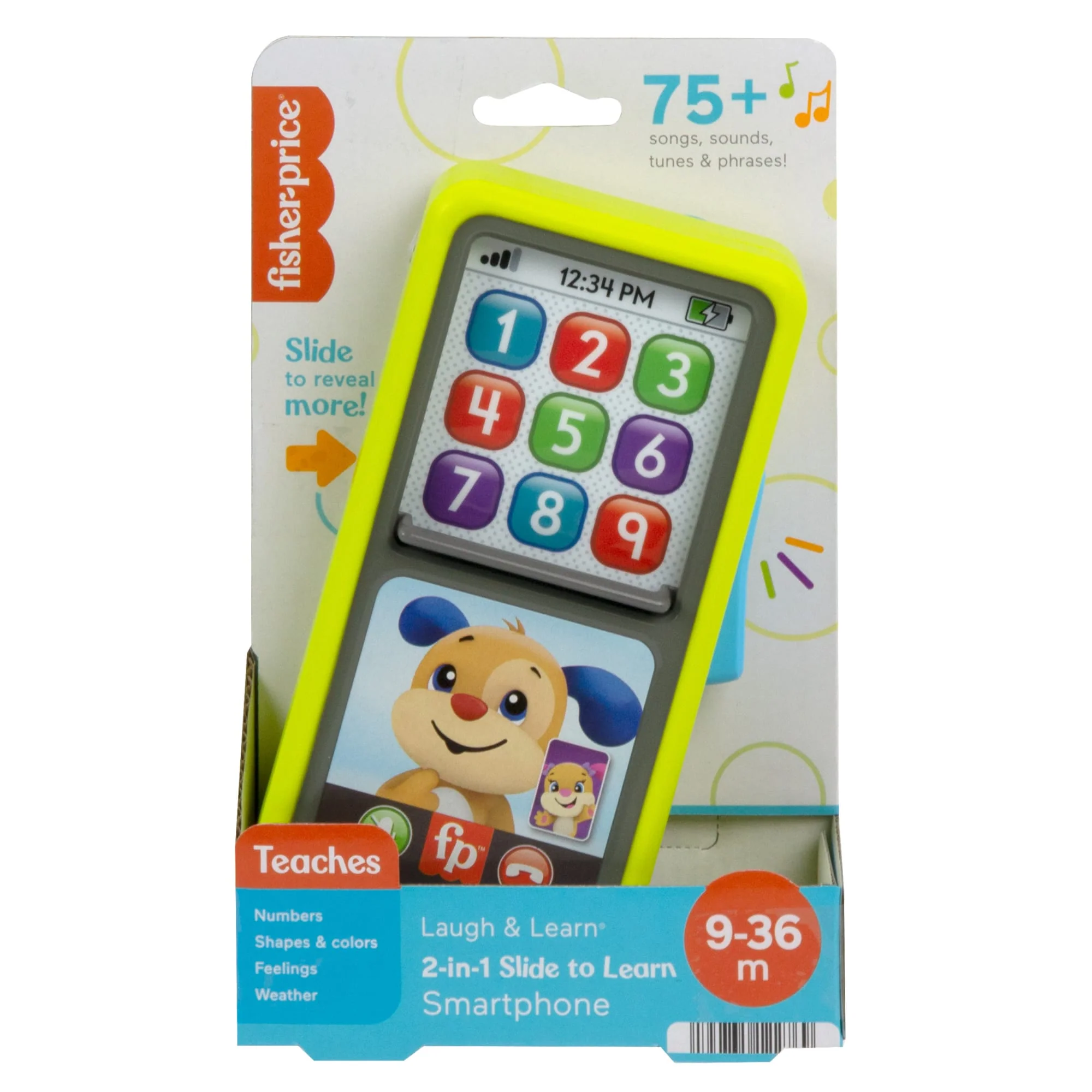 Fisher-Price Laugh & Learn 2-In-1 Slide To Learn Smartphone Musical Toy For Baby & Toddler