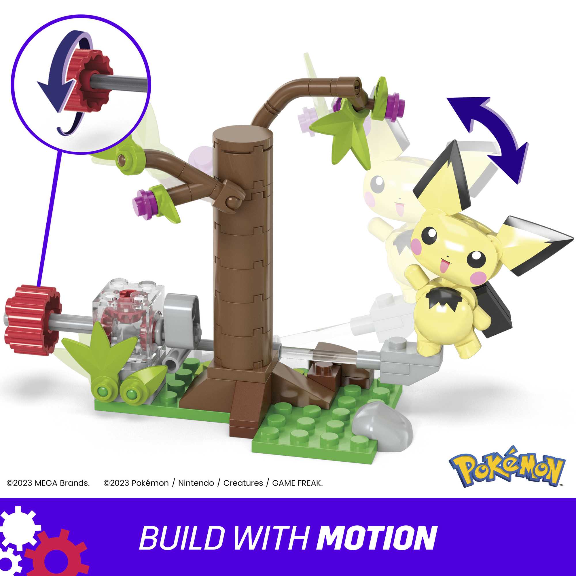 MEGA Pok��mon Building Toy Kit, Pichu's Forest Forage With 1 Action Figure (84 Pieces)