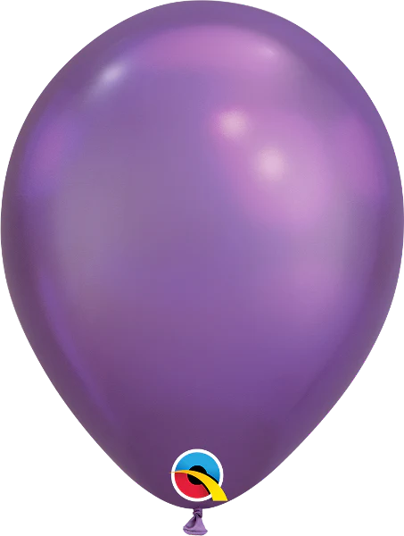 11in Qualatex Chrome Purple Latex Balloon 100ct