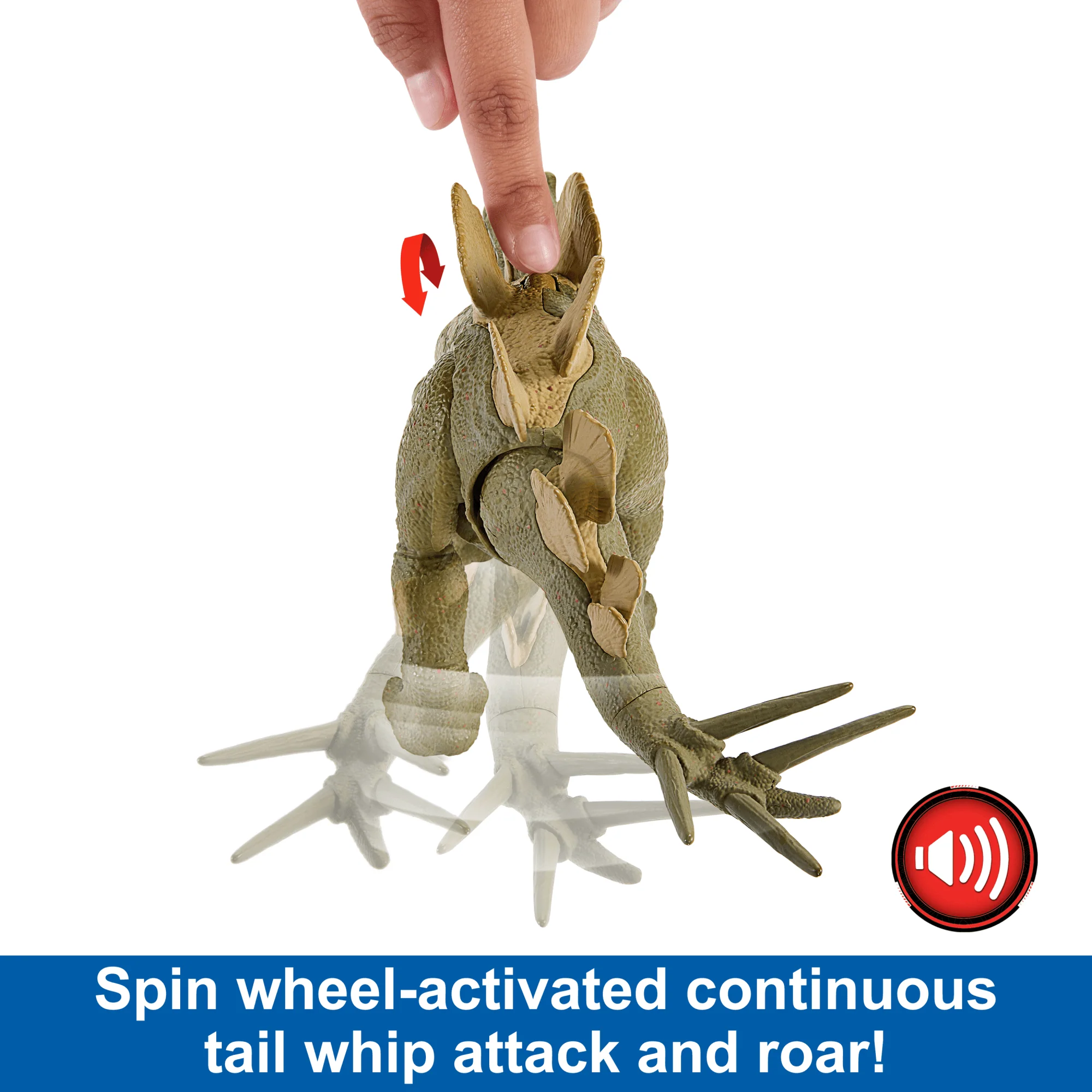 Jurassic World Wild Roar Dinosaur, Hesperosaurus Action Figure Toy With Sound
