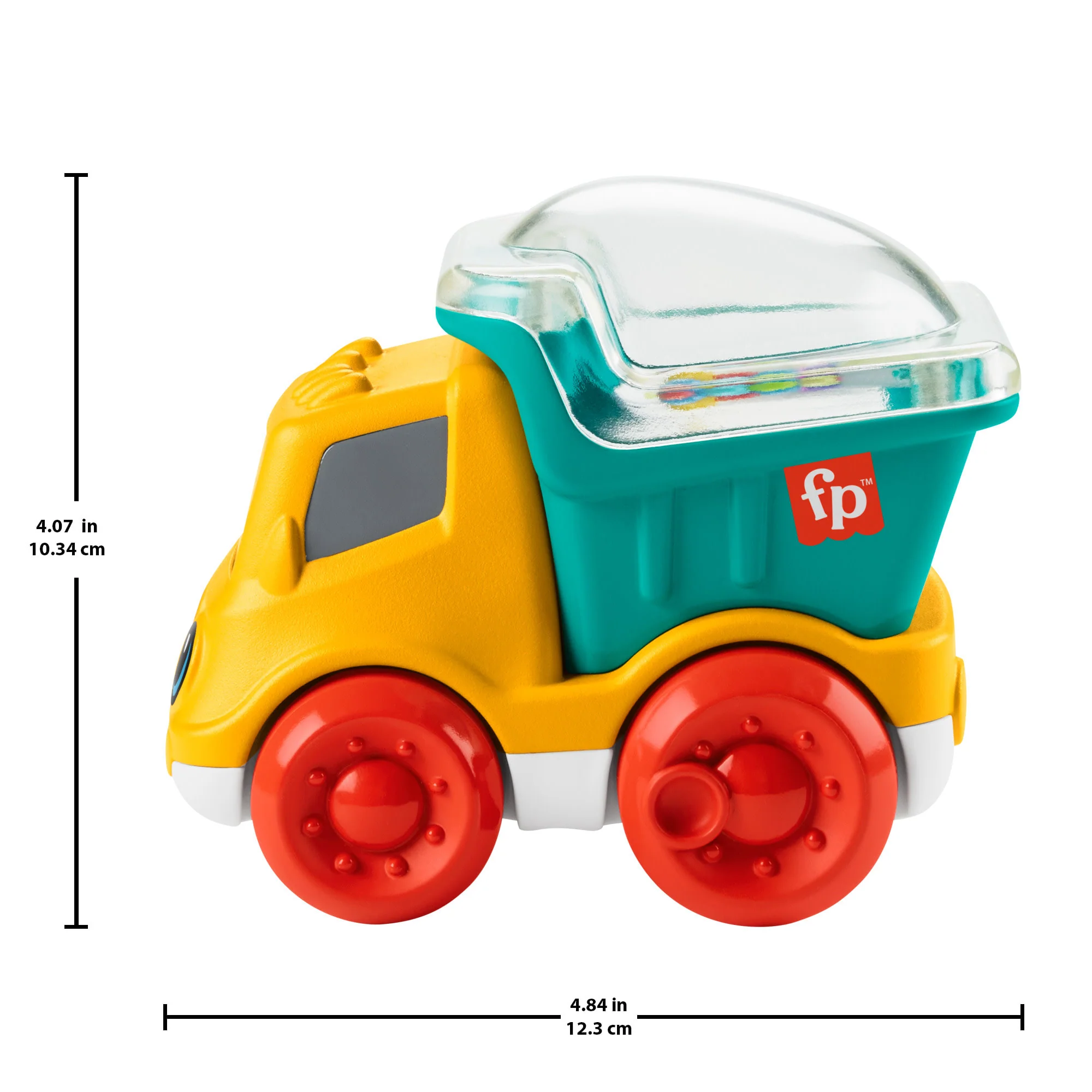 Fisher-Price Poppity Pop Dump Truck Push-Along Toy Ball Popper Vehicle For Infants