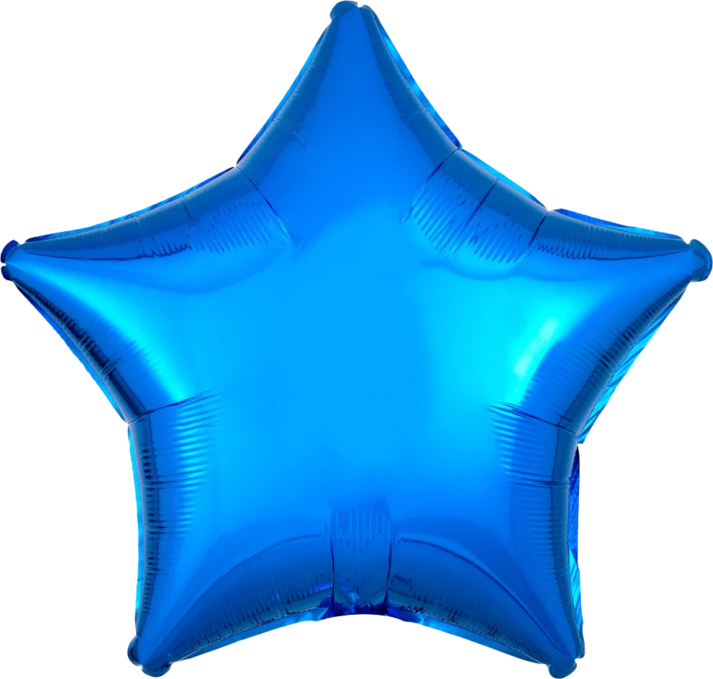 Anagram Metallic Blue Star 19 inch Foil Balloon 1ct