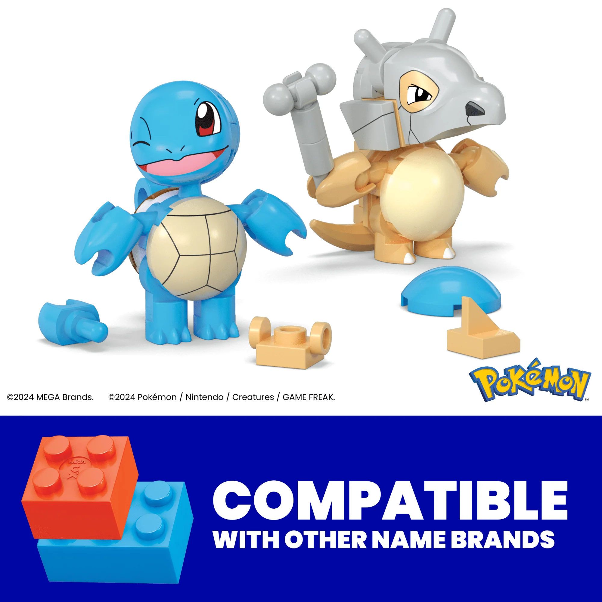 MEGA Pok��mon Pok�� Ball Building Toy Kits With 2 Action Figures (45 Pieces) For Kids