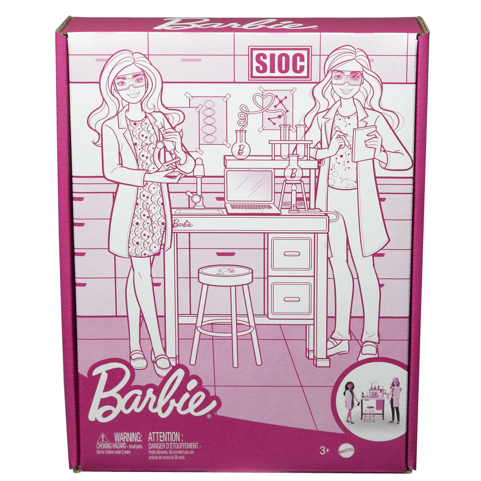 Barbie Science Lab Playset With 2 Dolls, Lab Bench And 10+ Accessories