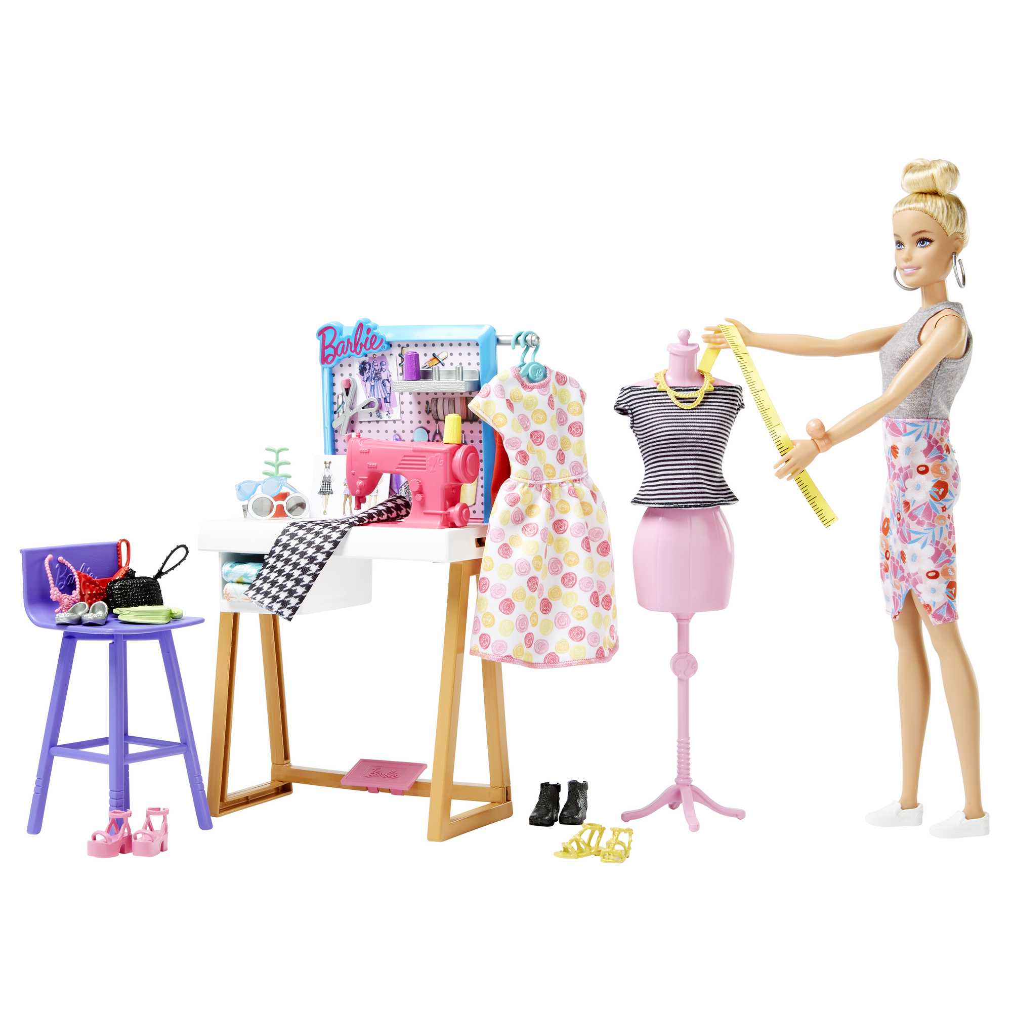 Barbie Fashion Designer Doll (12-In/30.40-Cm) & Studio, 25+ Design & Fashion Accessories, Ages 3 & Up