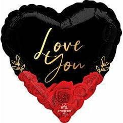 Anagram Valentine's Day Love You Romantic Roses 17in Foil Balloon