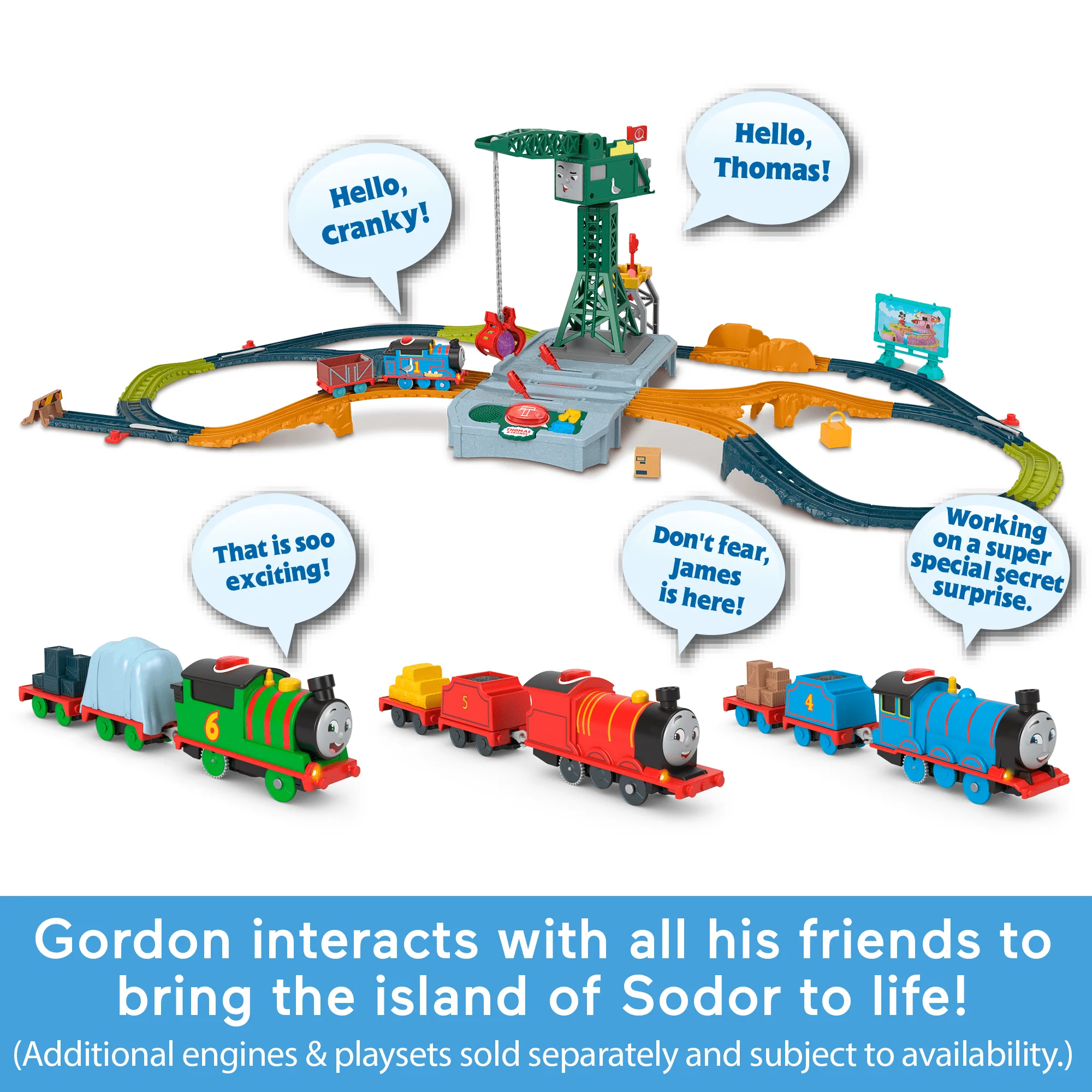 Thomas & Friends Talking Gordon Toy Train, Motorized Engine With Phrases & Sounds