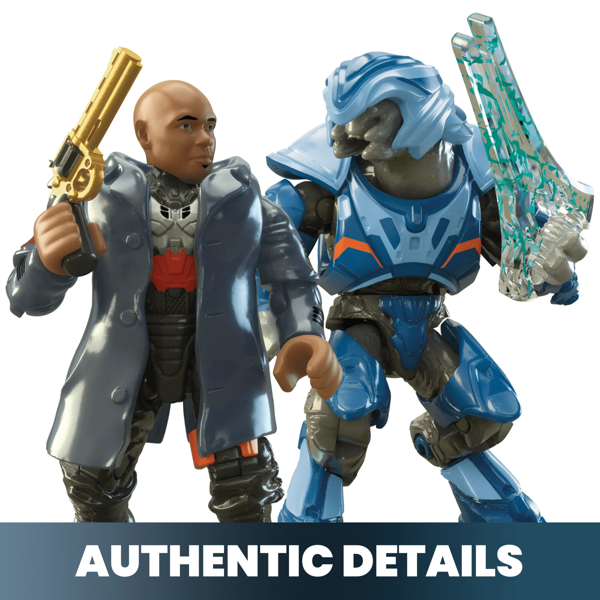 MEGA Halo Renegade Banshee Vehicle Building Kit With 2 Micro Action Figures (205 Pieces)