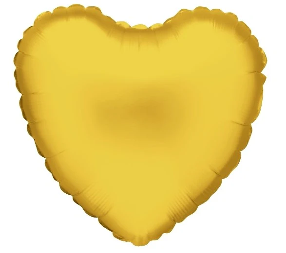 Betallic Gold Heart 18 inch Heart-Shaped Balloon 1ct