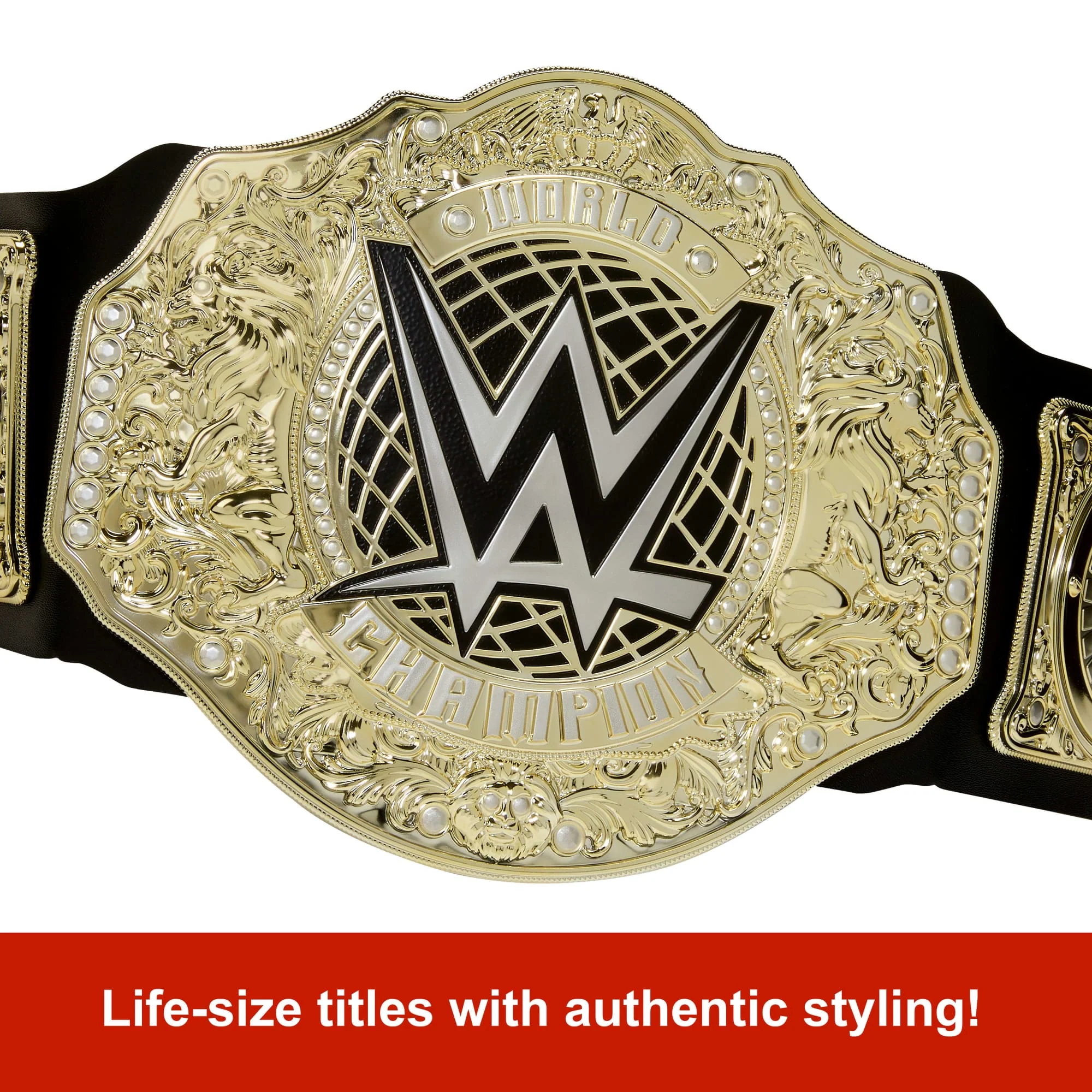 WWE Championship Title, World Heavyweight Role-Play & Costume, Leather-Like Belt