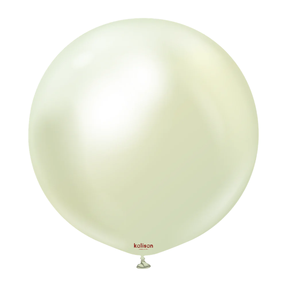 36 inch Kalisan Mirror Green Gold Latex Balloons 2ct