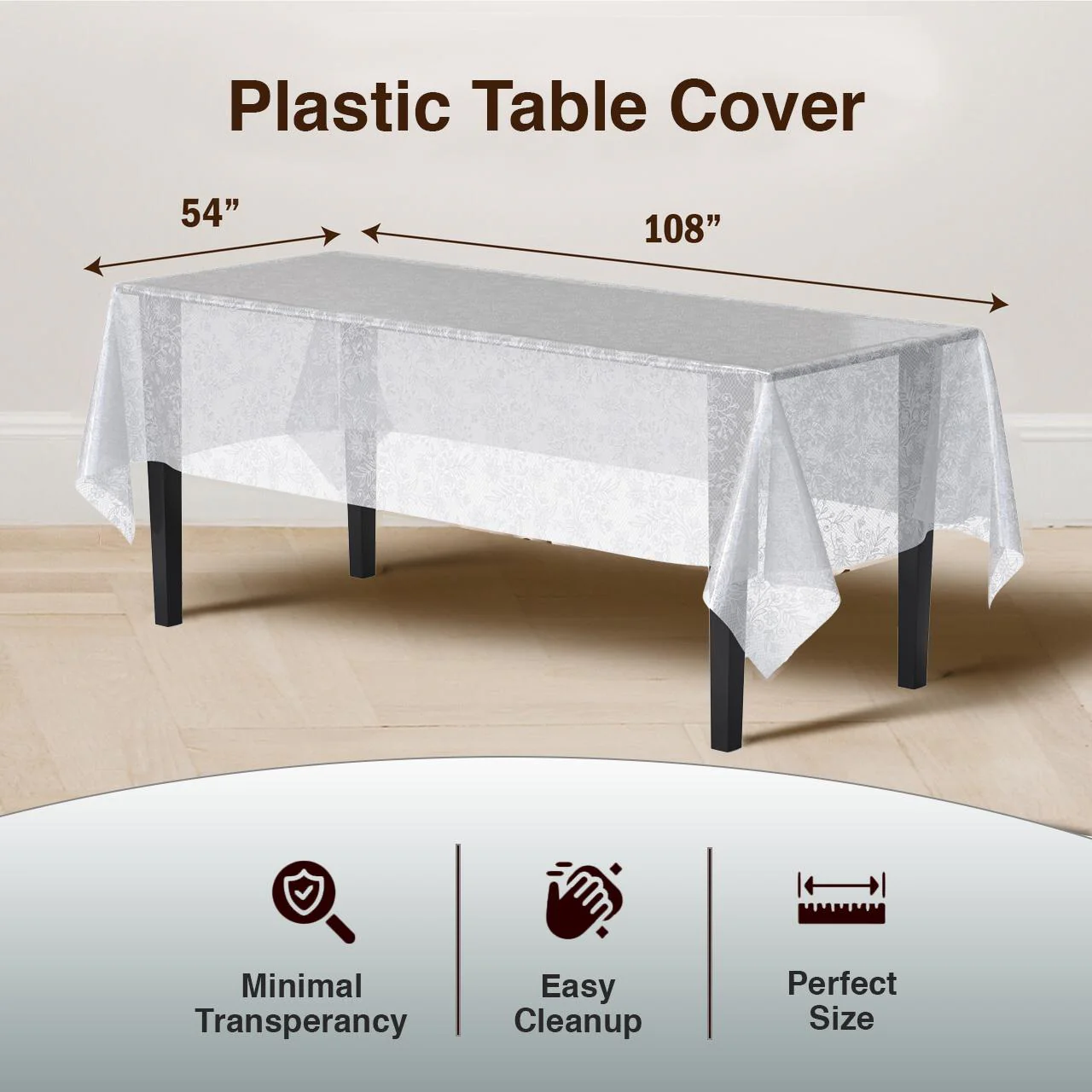 White Floral Table Cover